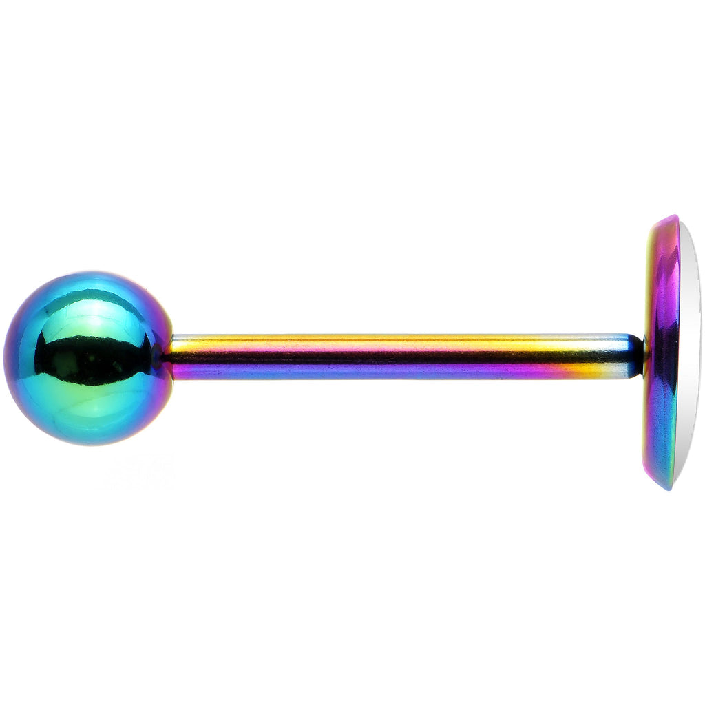 Custom Photo Rainbow Anodized Barbell Tongue Ring