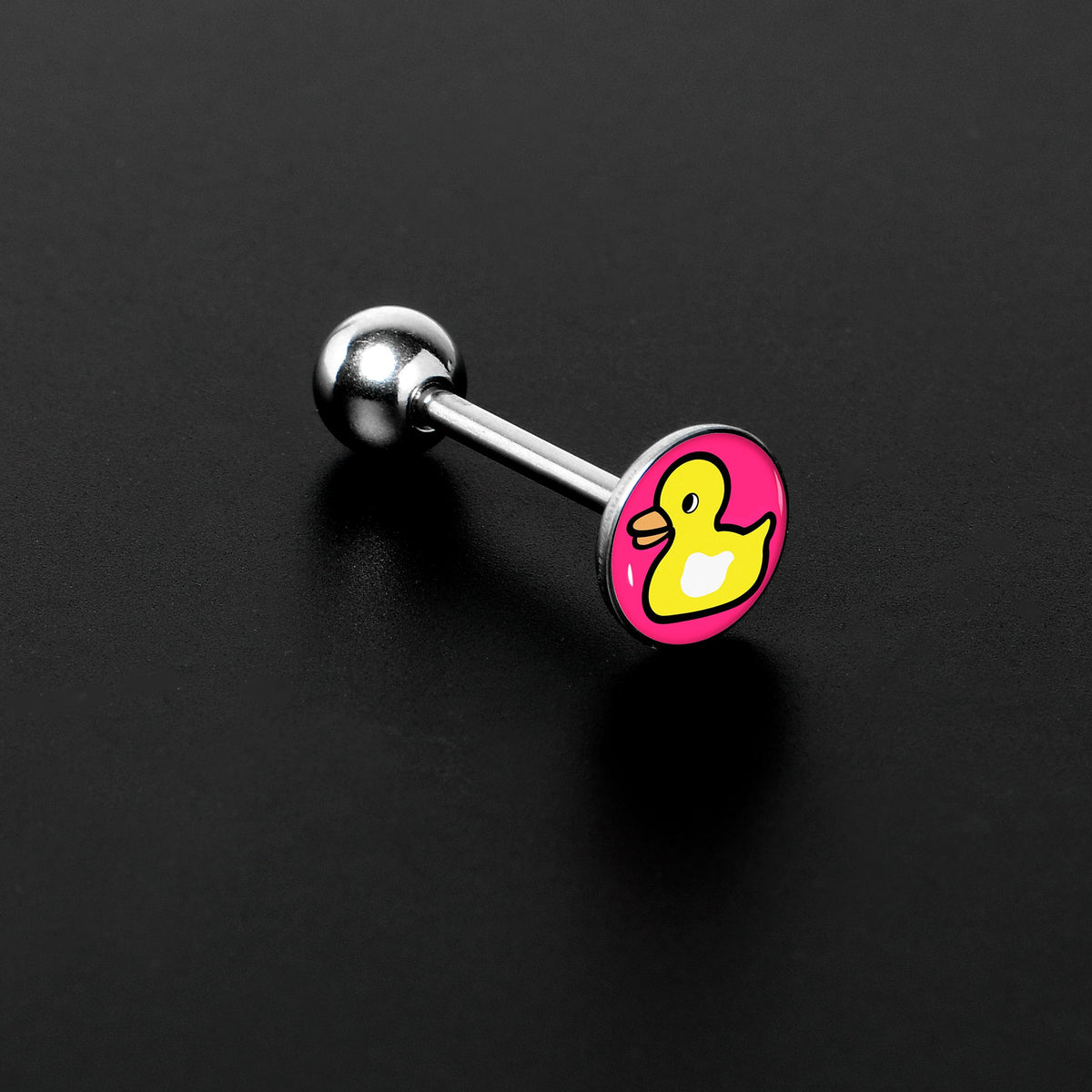 Yellow Ducky Barbell Tongue Ring by Onyx O