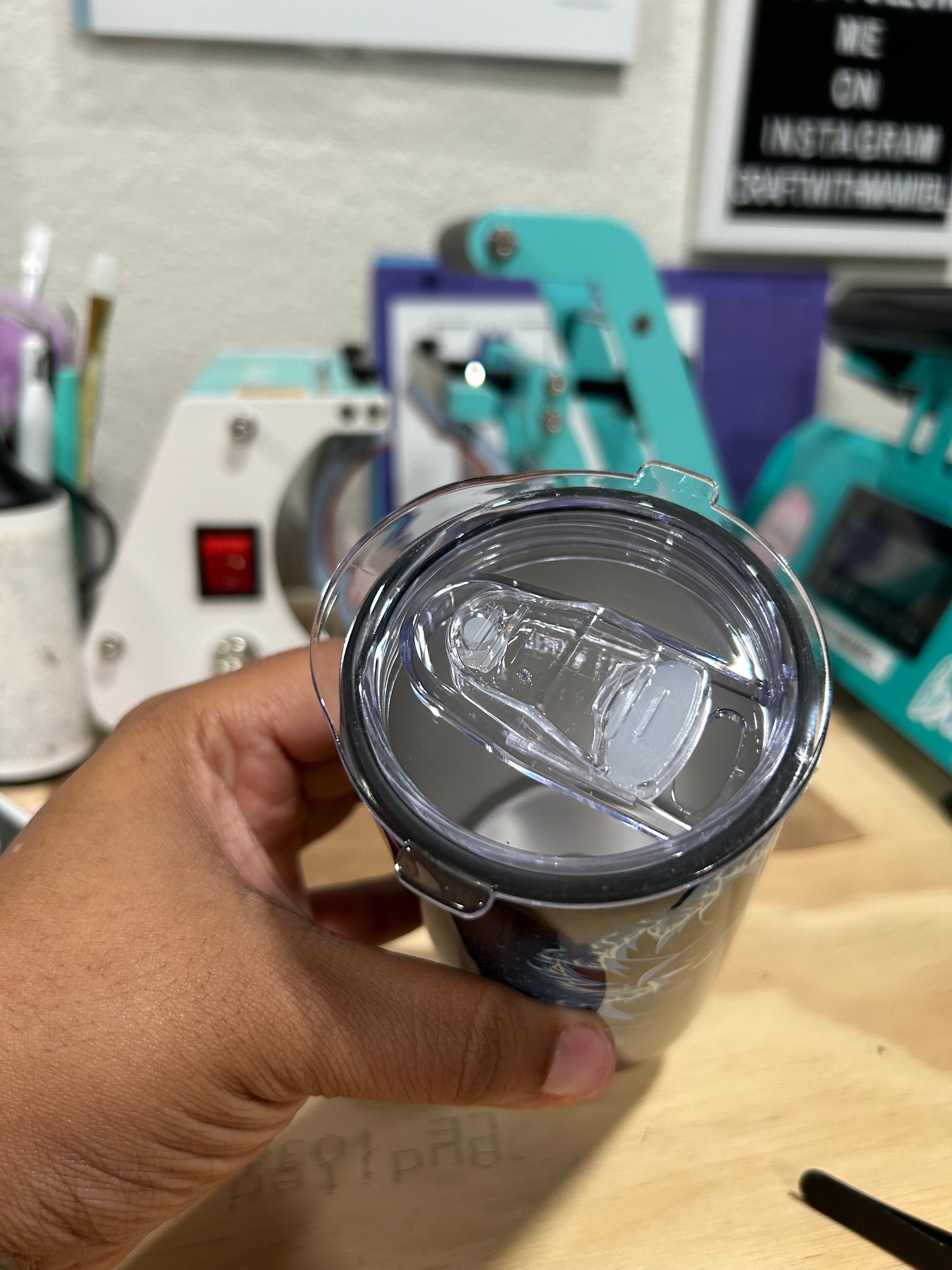 Blue flame shadow 12oz sippy tumbler