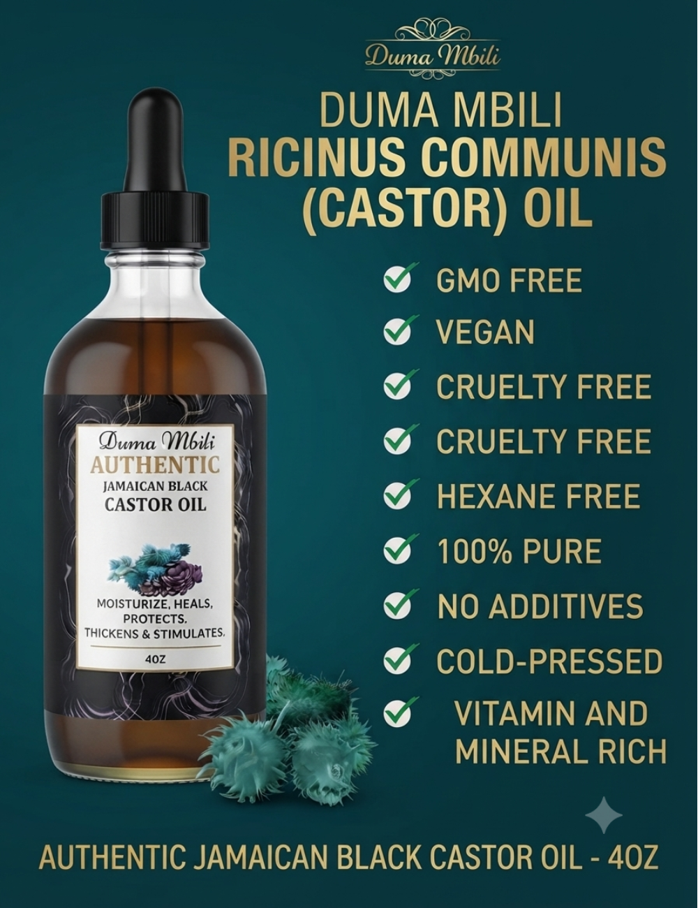 Unrefined Jamaican Black Castor Oil