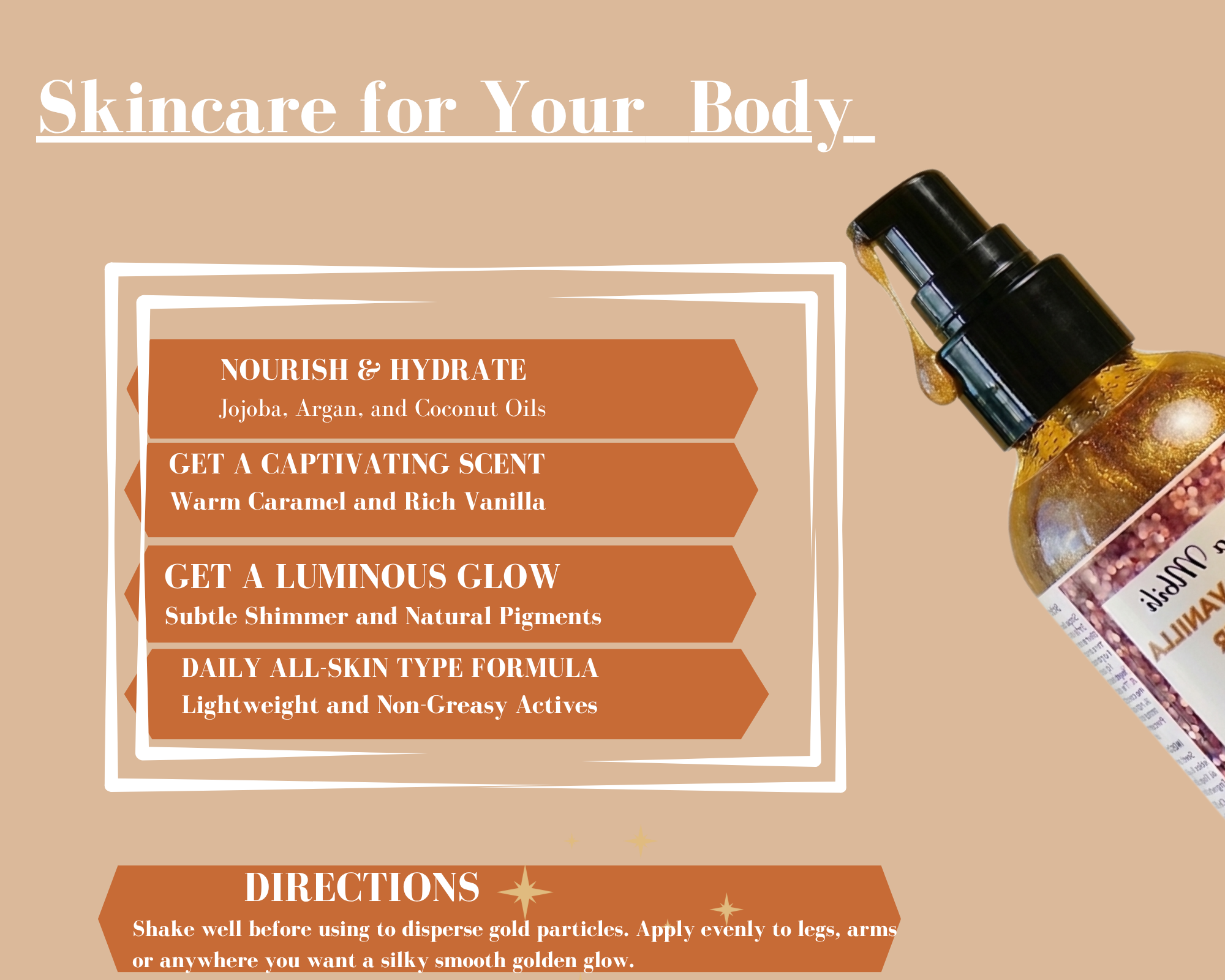 Caramel Vanilla Shimmer Body Oil