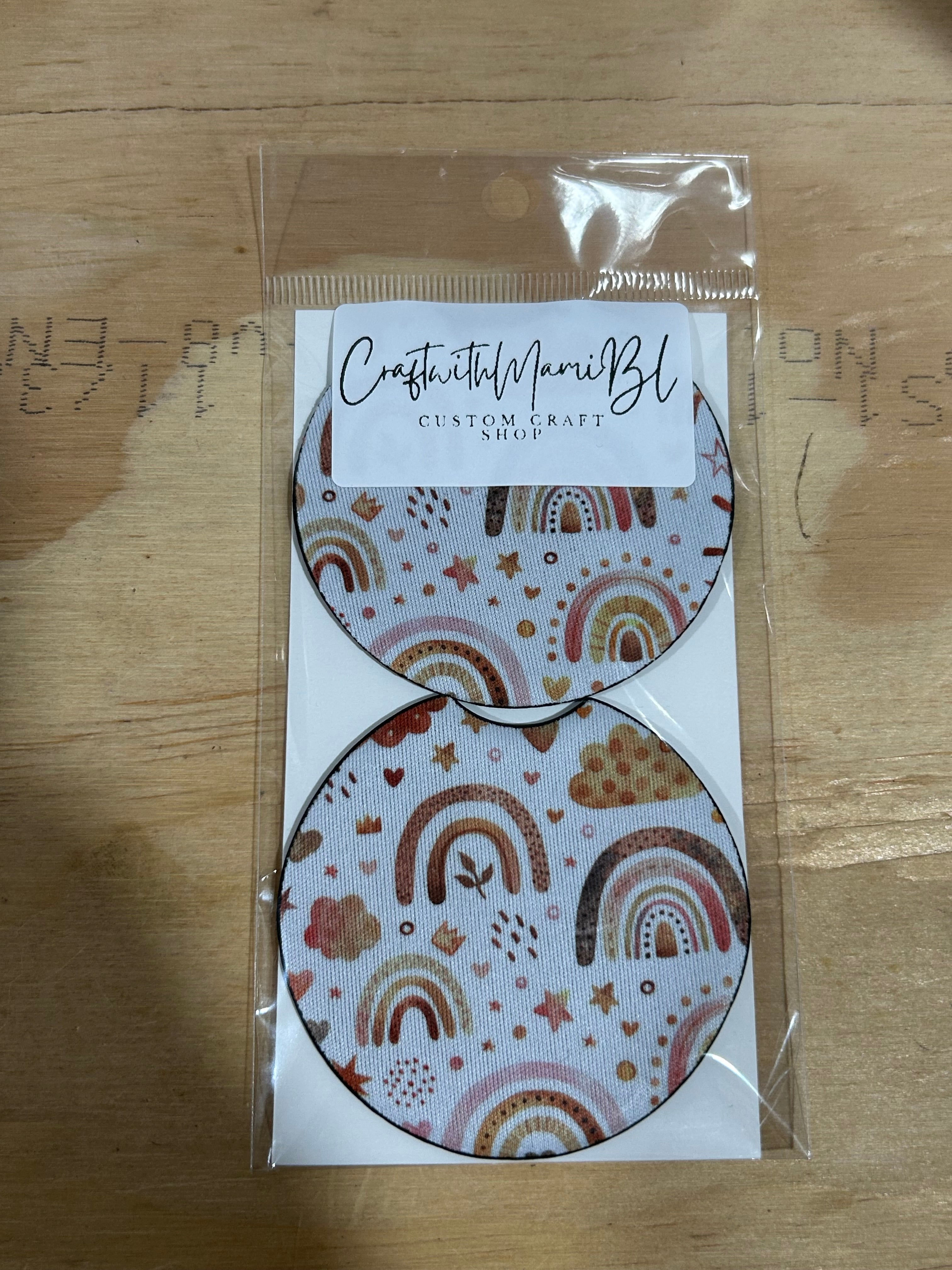 Rainbow days car coasters