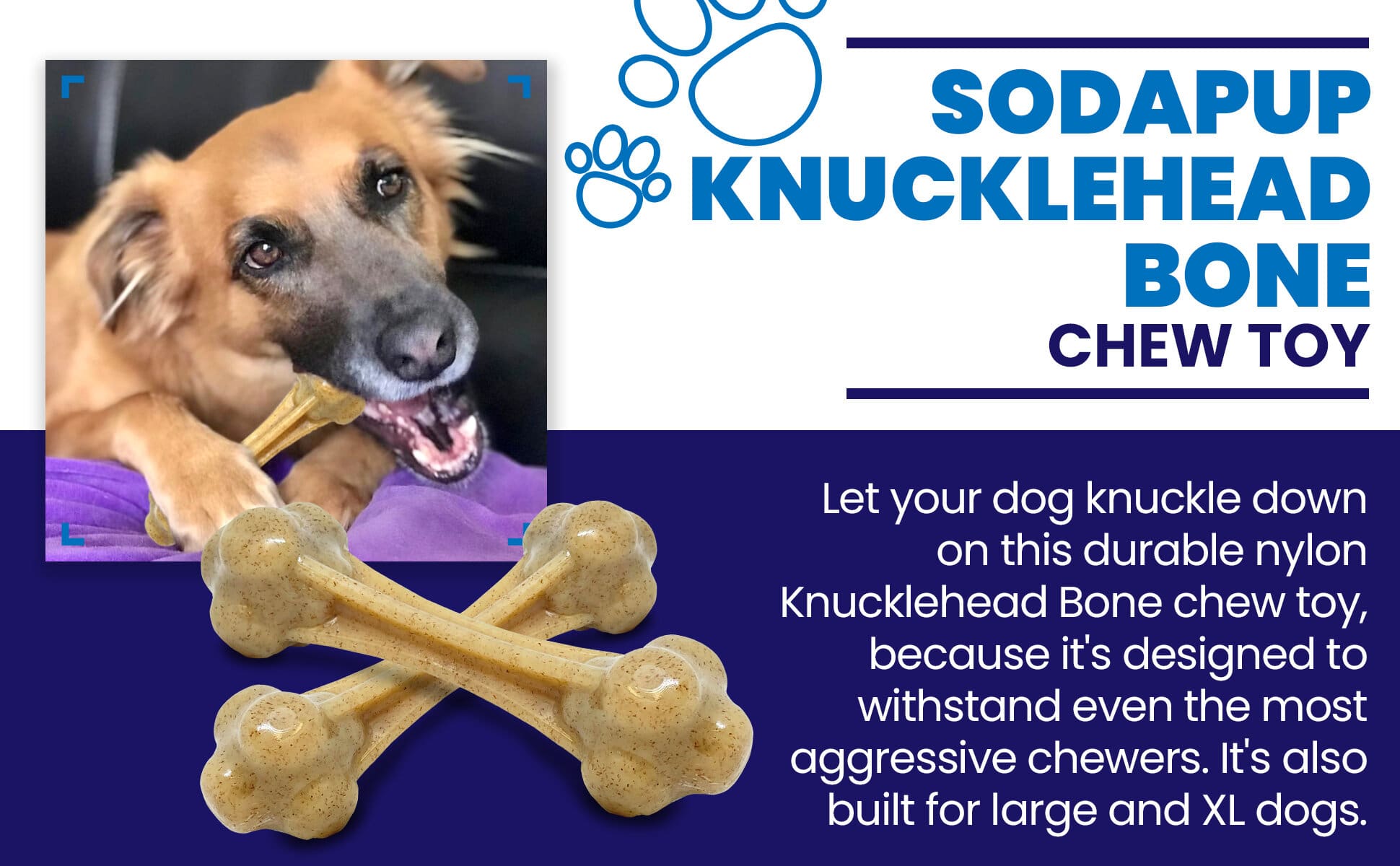 Knuckle Bone Nylon Dog Chew Toy for Aggressive Chewers | Made in USA