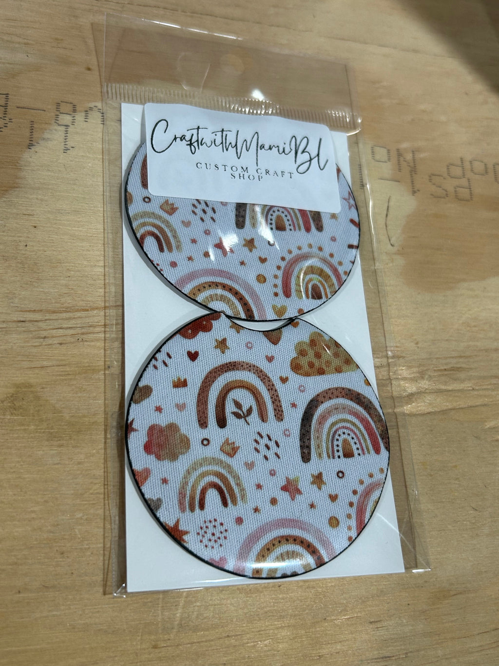 Rainbow days car coasters