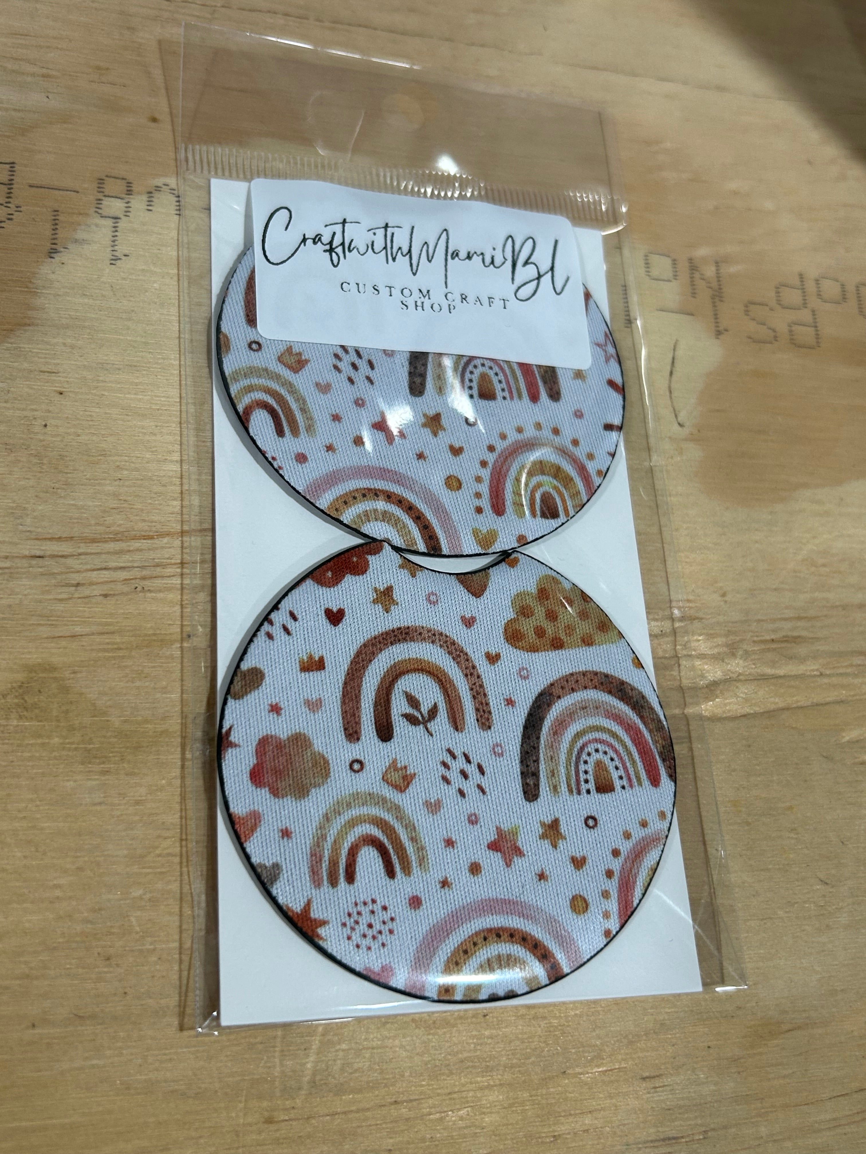 Rainbow days car coasters