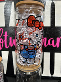 Horror Kitty 16oz Glass Can