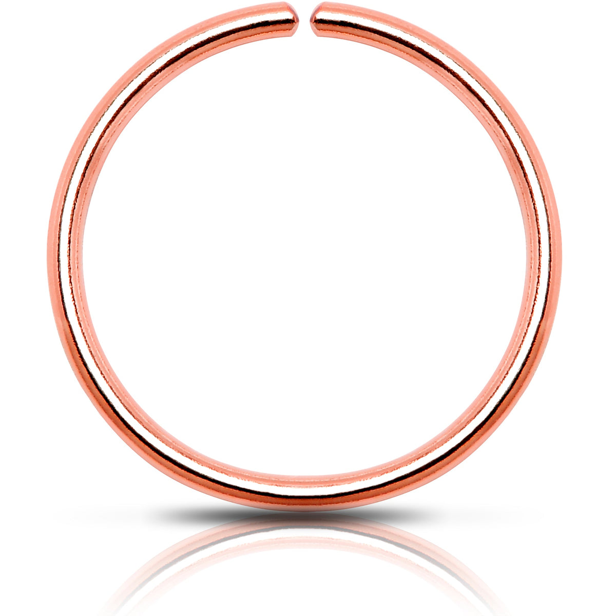 Single Hoop Nose 14k Rose Gold Filled Nose Hoop Ring