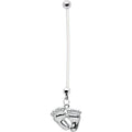 Stainless Steel Baby Foot Prints Pregnant Belly Ring