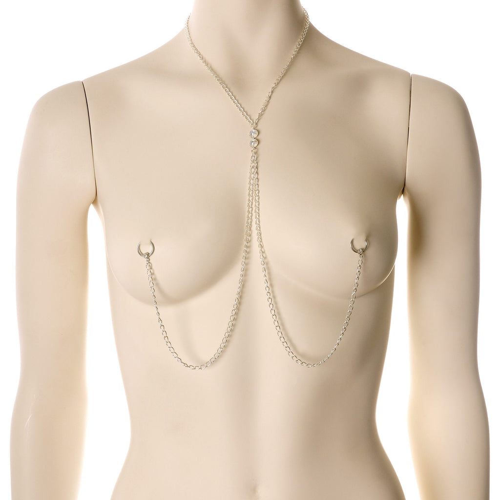Brilliant BCR Necklace to Nipple Chain Created with Crystals