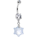 Limited Edition Snowflake Belly Ring Created with Crystals