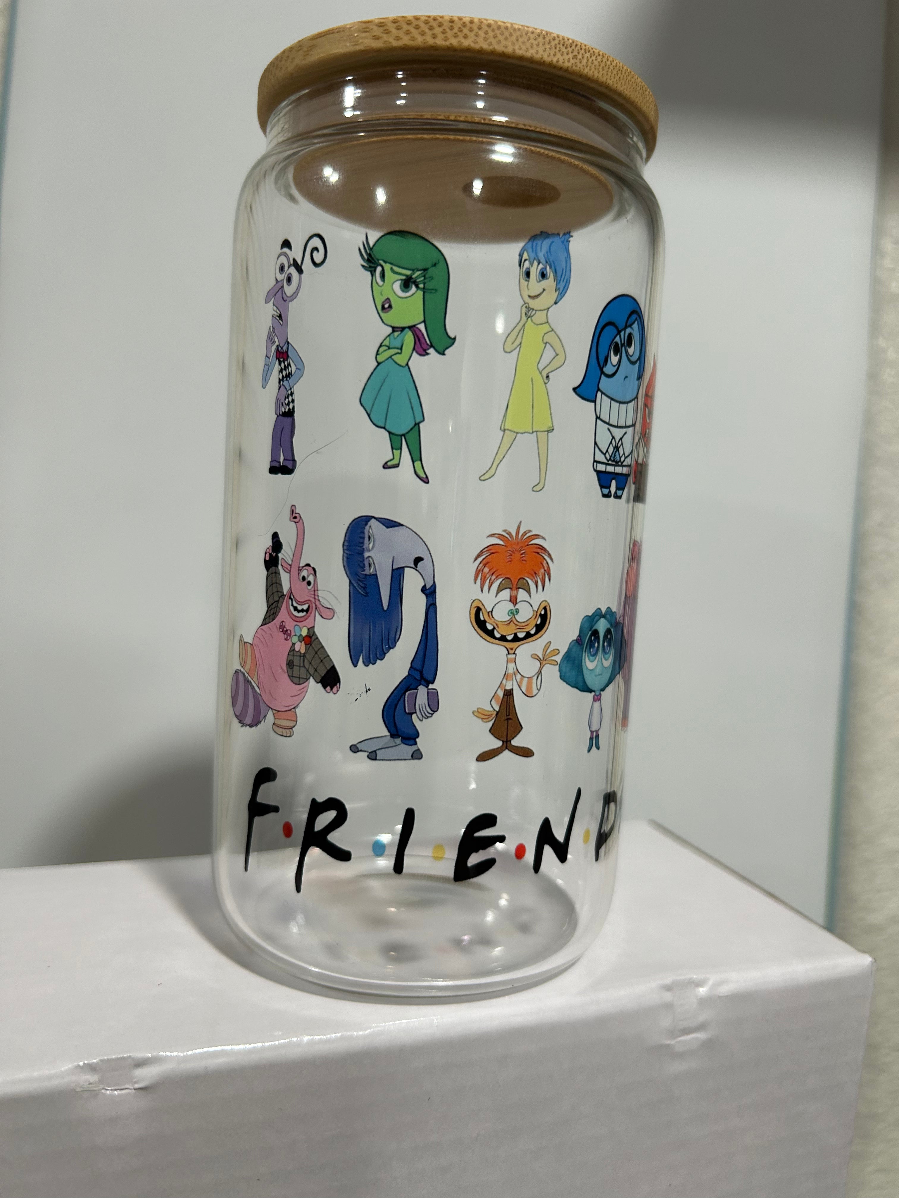Emotion Friends 16oz Glass Cup