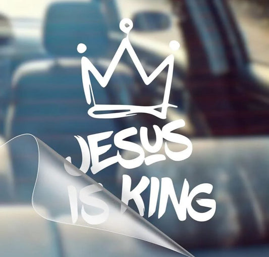 Jesus Is King Car decal