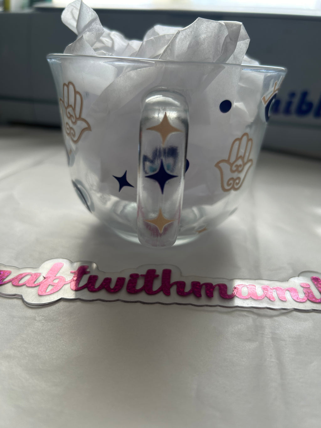 Taza de té o café con forma de mal de ojo