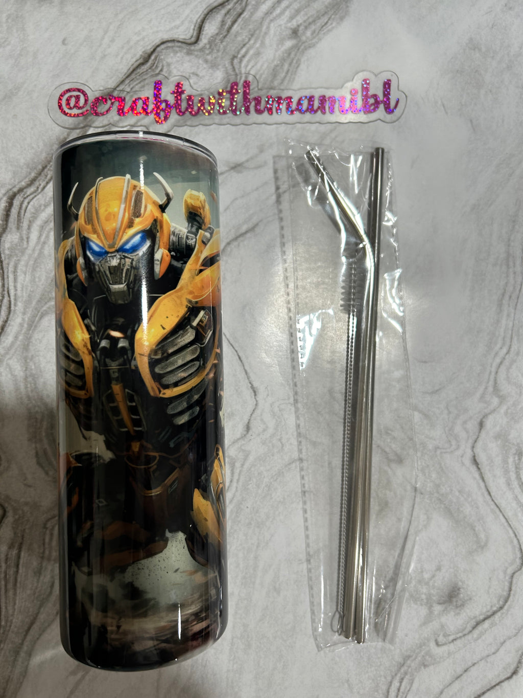 Bumble Bee 20oz stainless steel tumbler