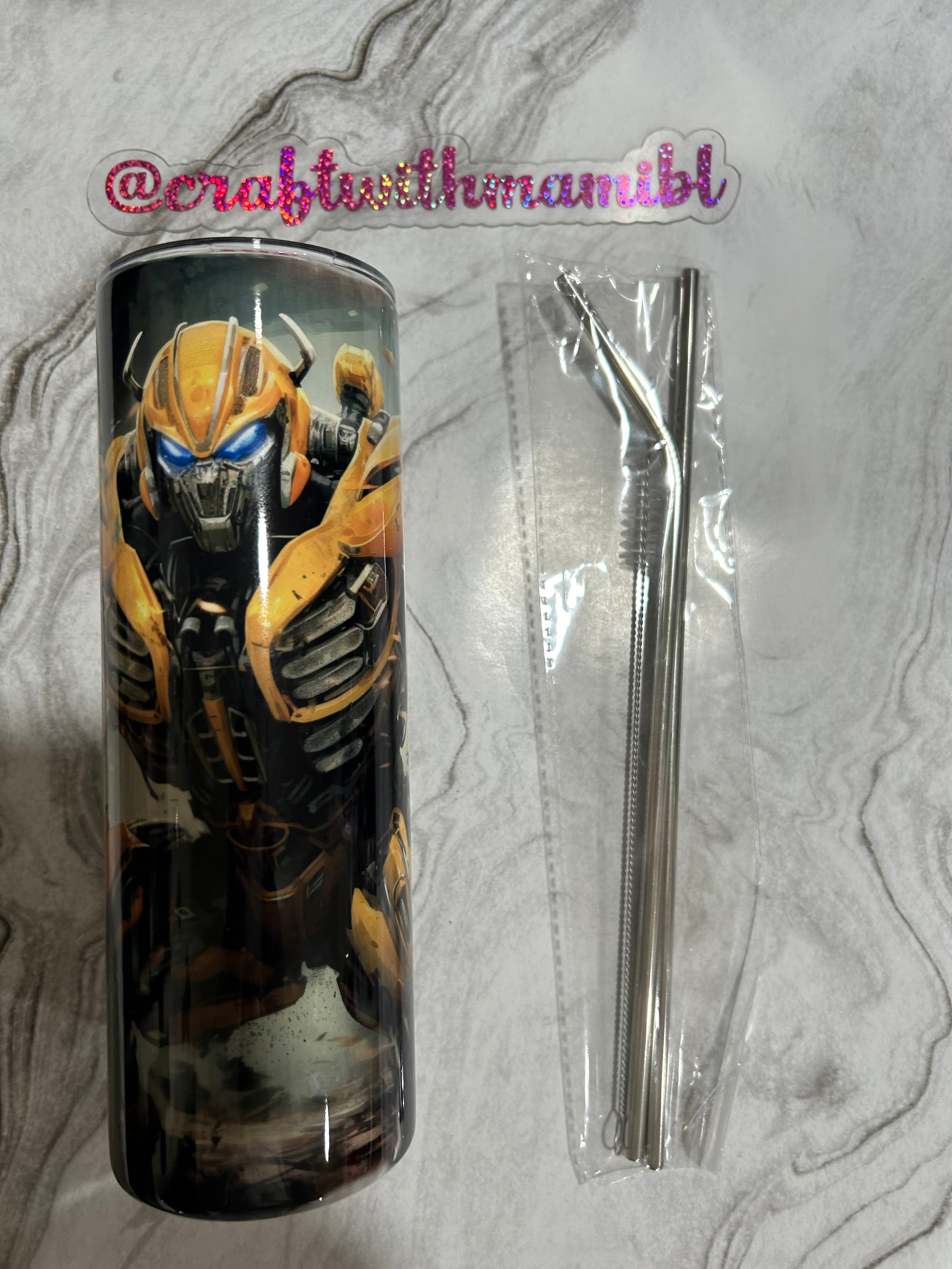 Bumble Bee 20oz stainless steel tumbler