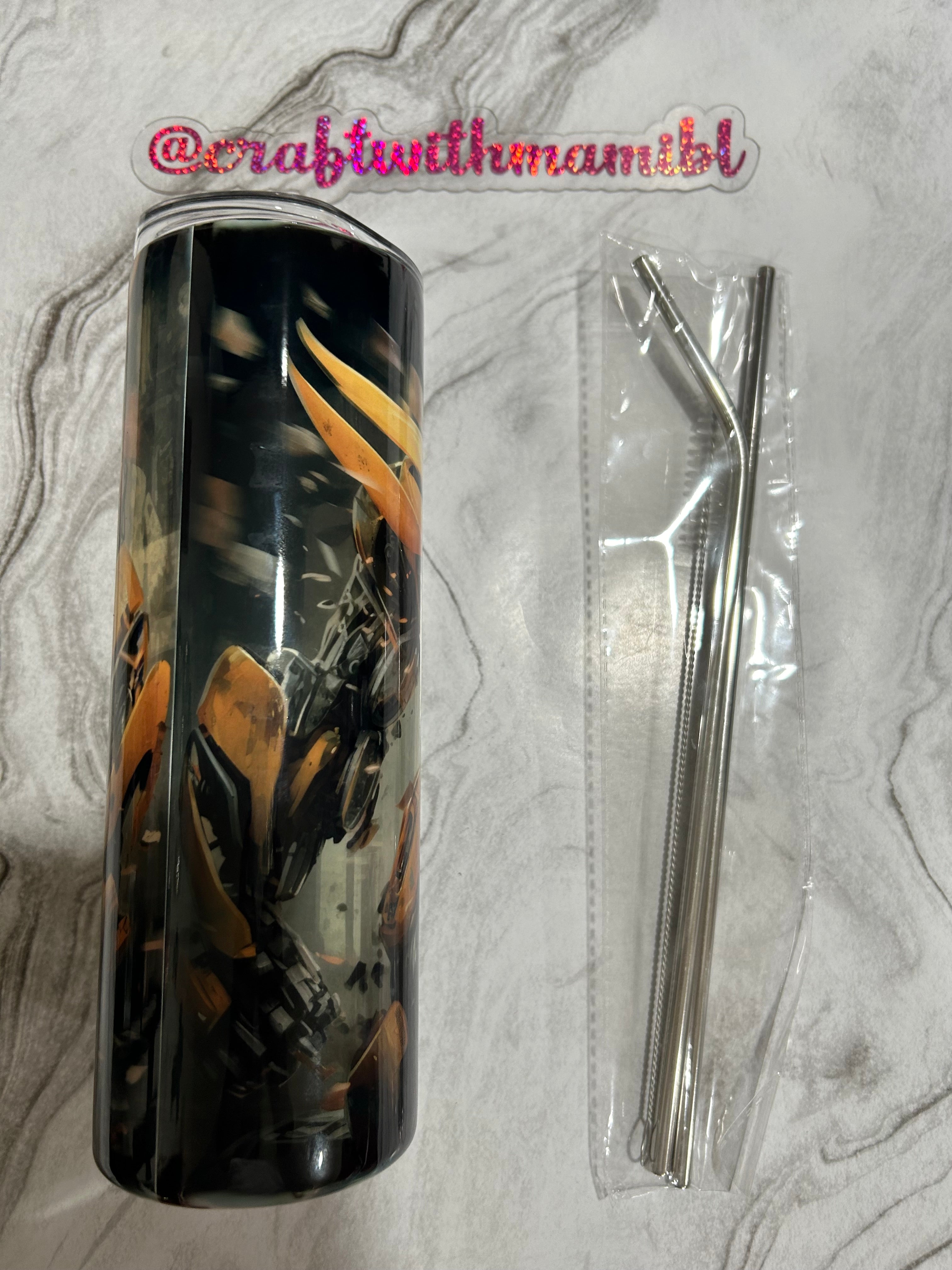 Bumble Bee 20oz stainless steel tumbler