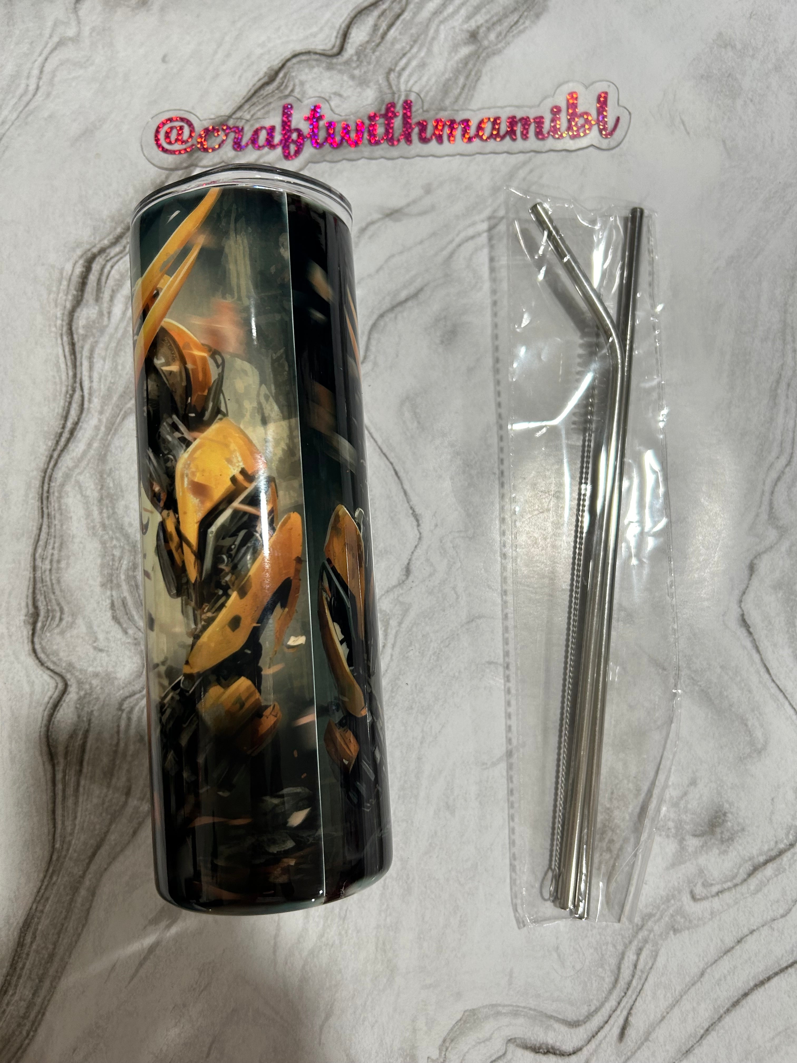 Bumble Bee 20oz stainless steel tumbler