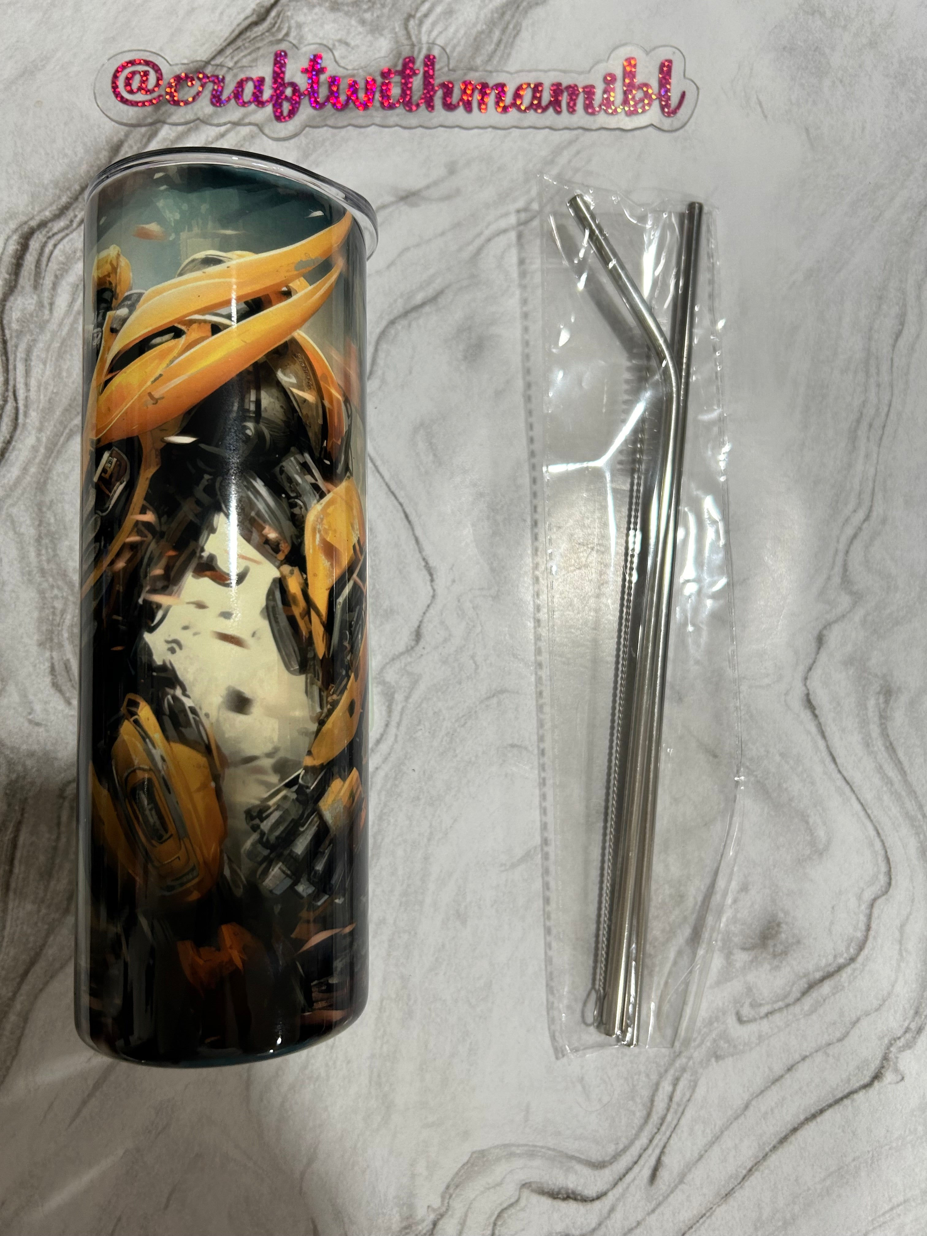 Bumble Bee 20oz stainless steel tumbler