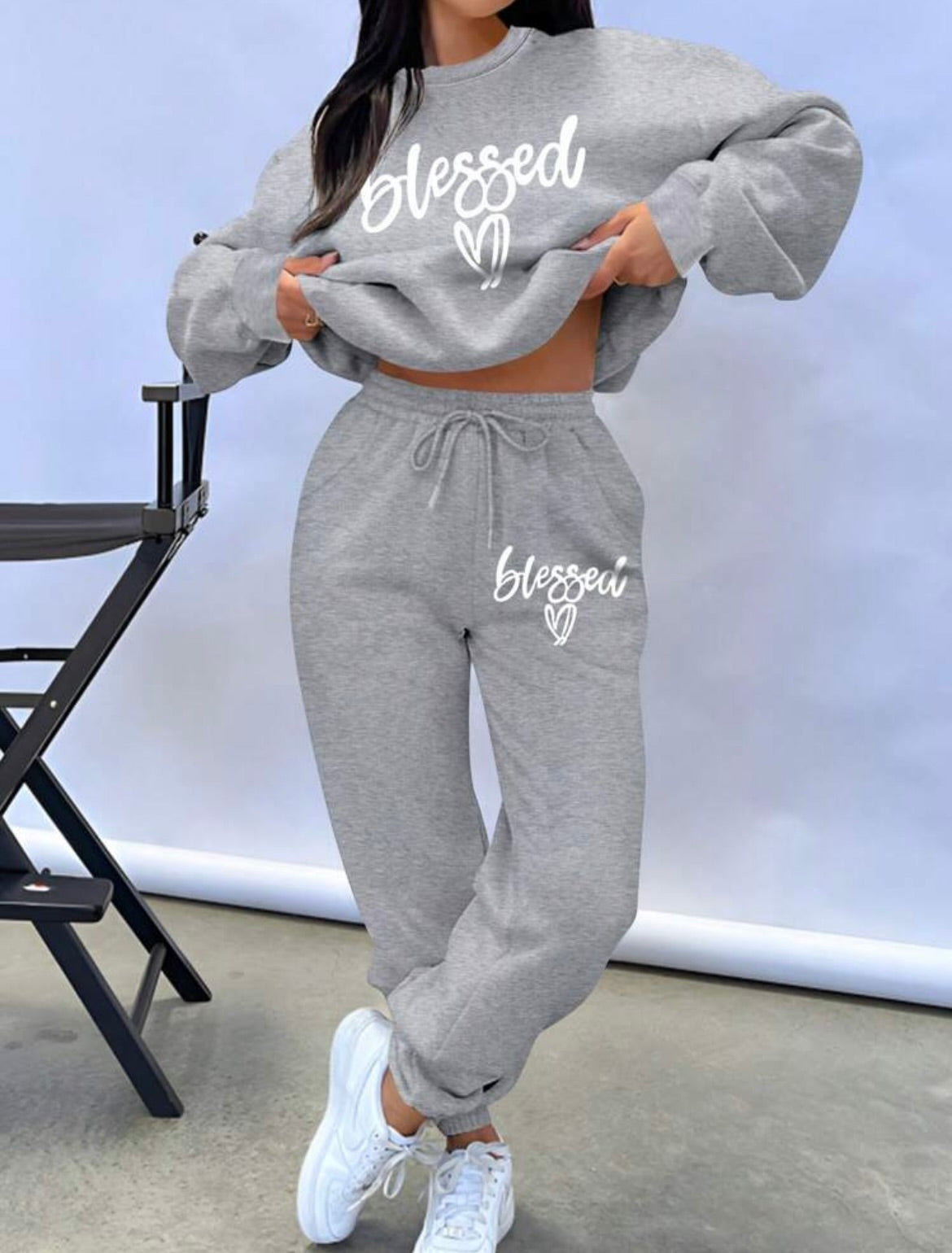 Blessed Sweater and sweats set
