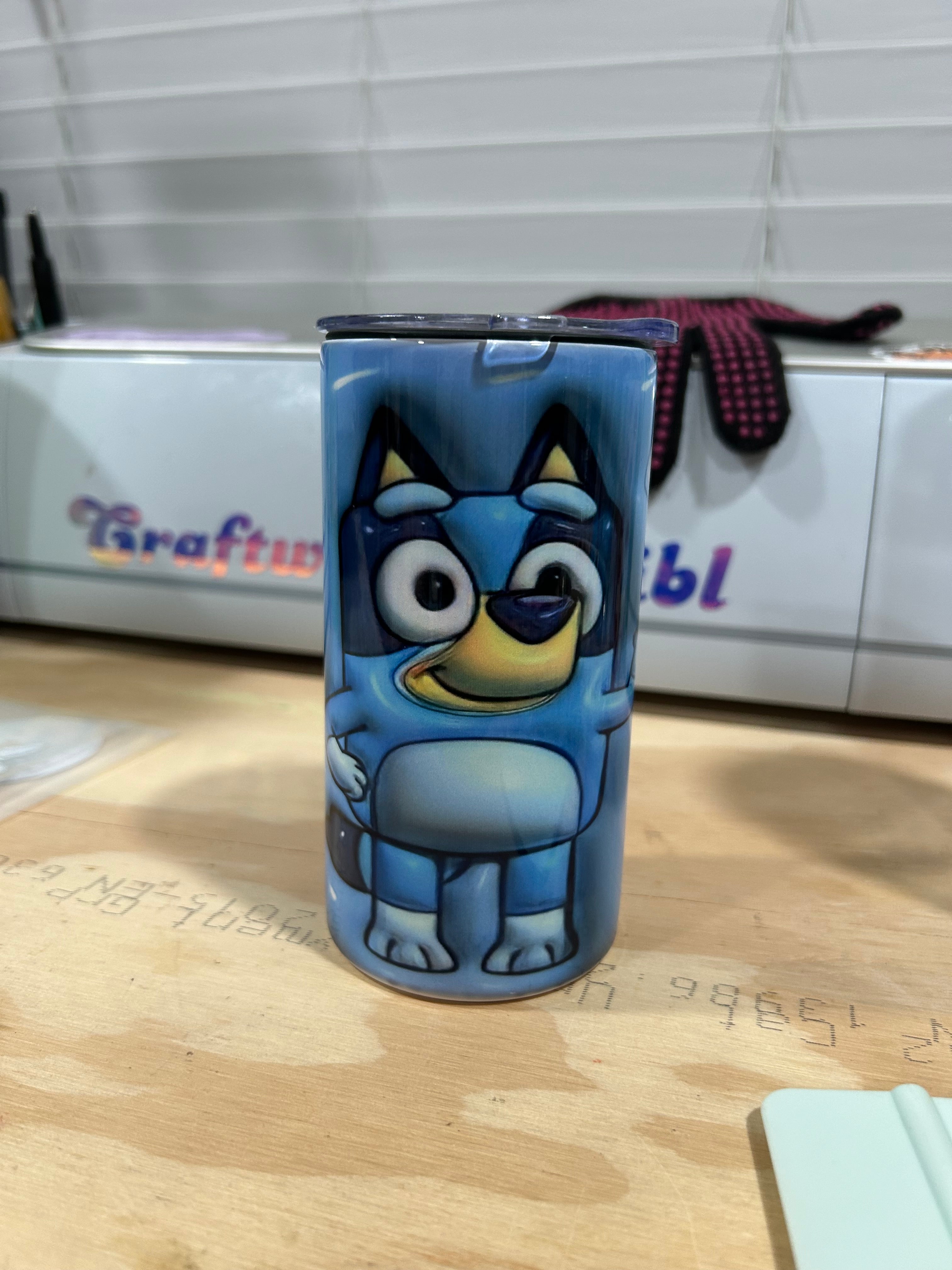 Blue Dog 12oz stainless steel sippy/tumbler