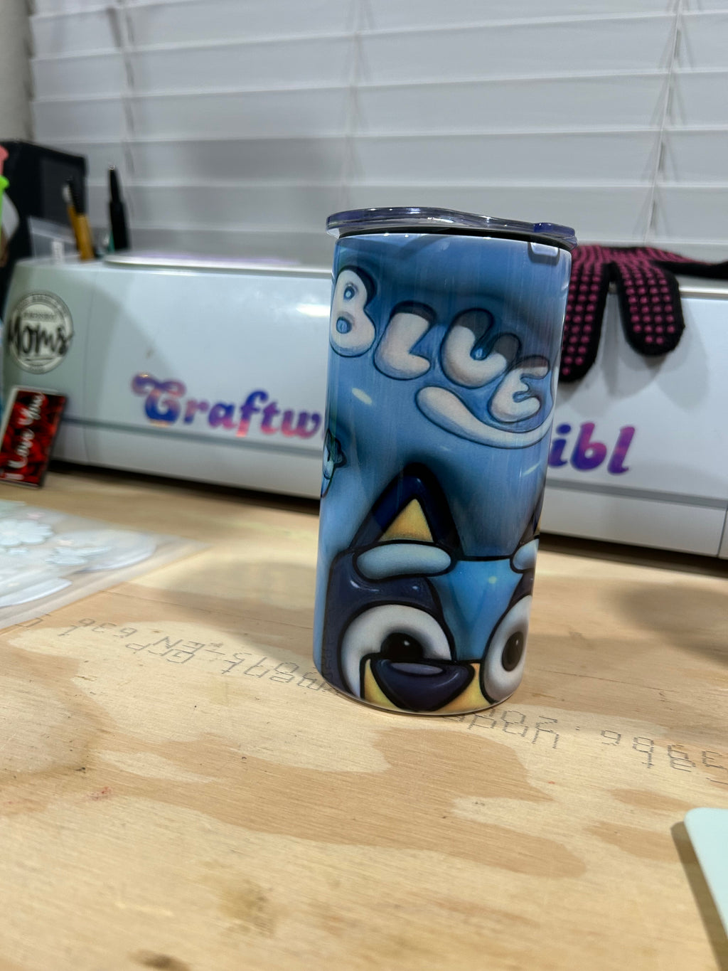 Blue Dog 12oz stainless steel sippy/tumbler