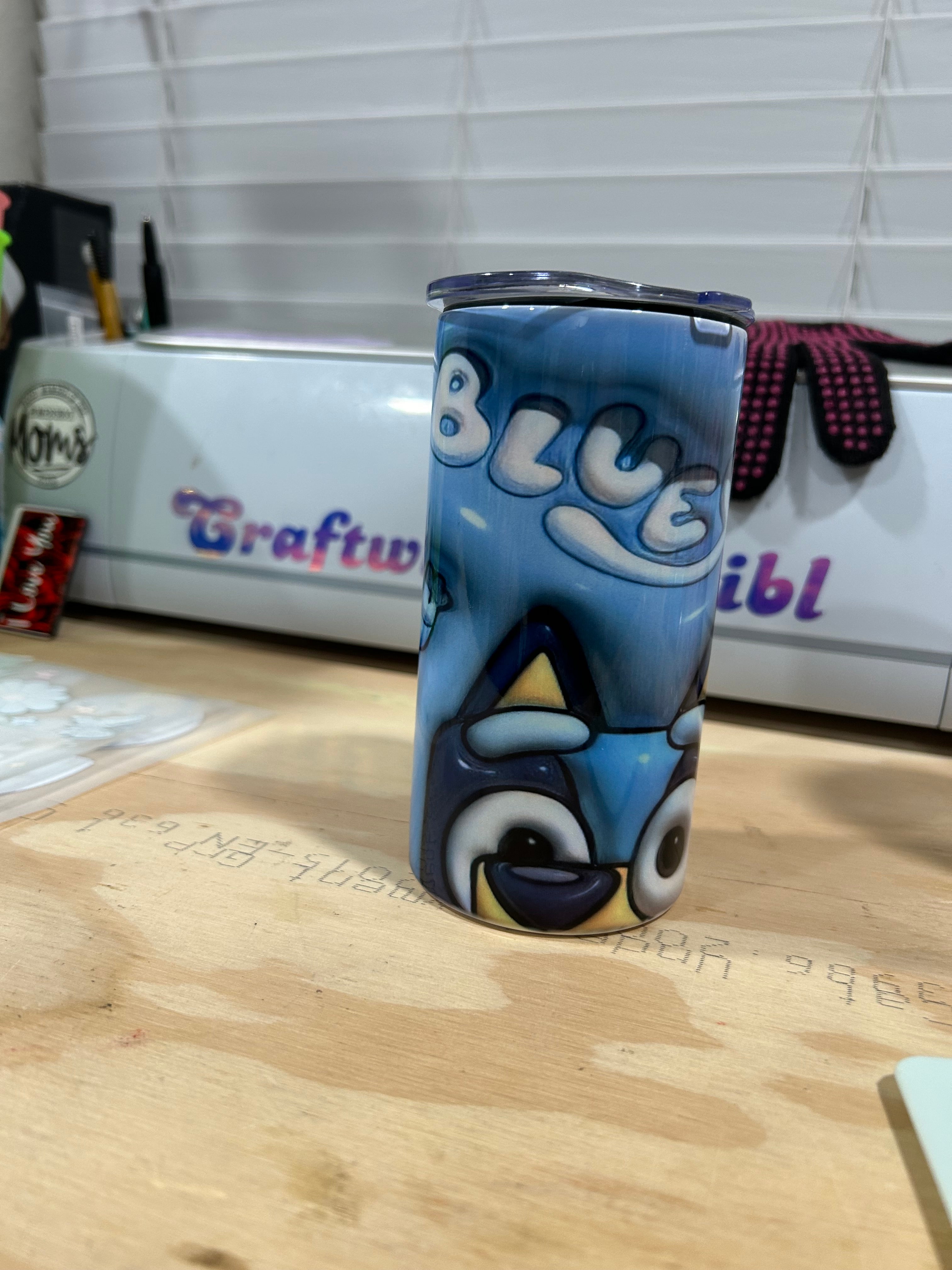 Blue Dog 12oz stainless steel sippy/tumbler