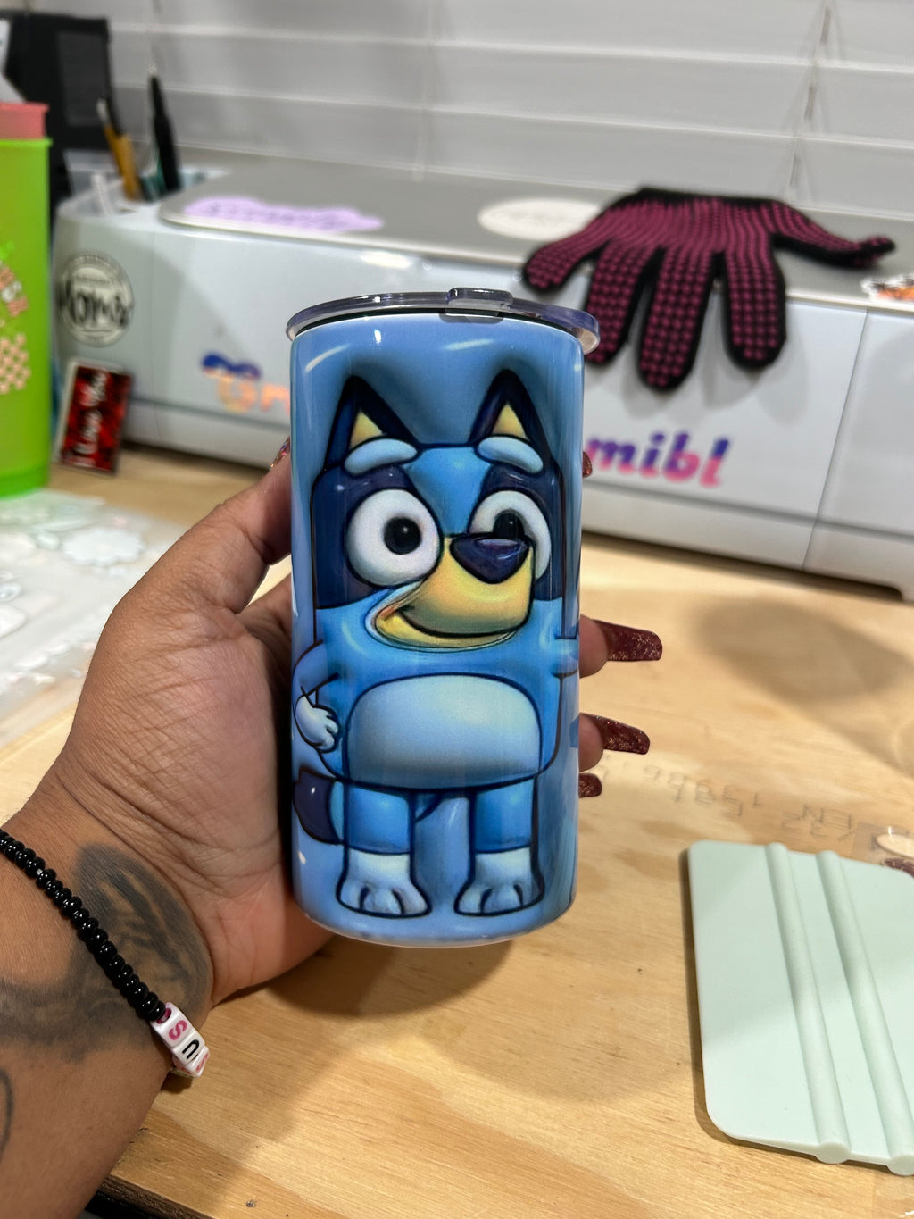 Blue Dog 12oz stainless steel sippy/tumbler