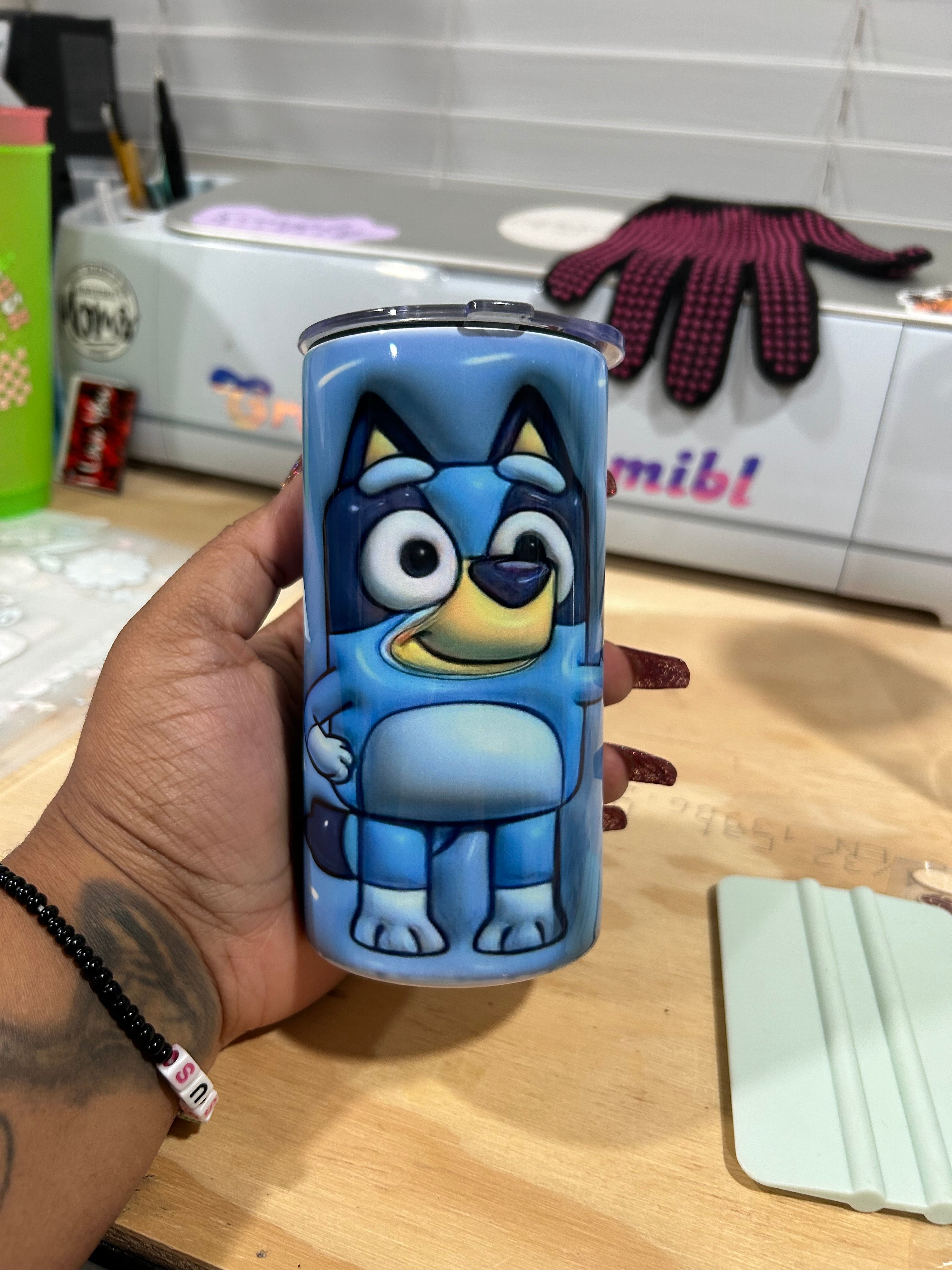 Blue Dog 12oz stainless steel sippy/tumbler