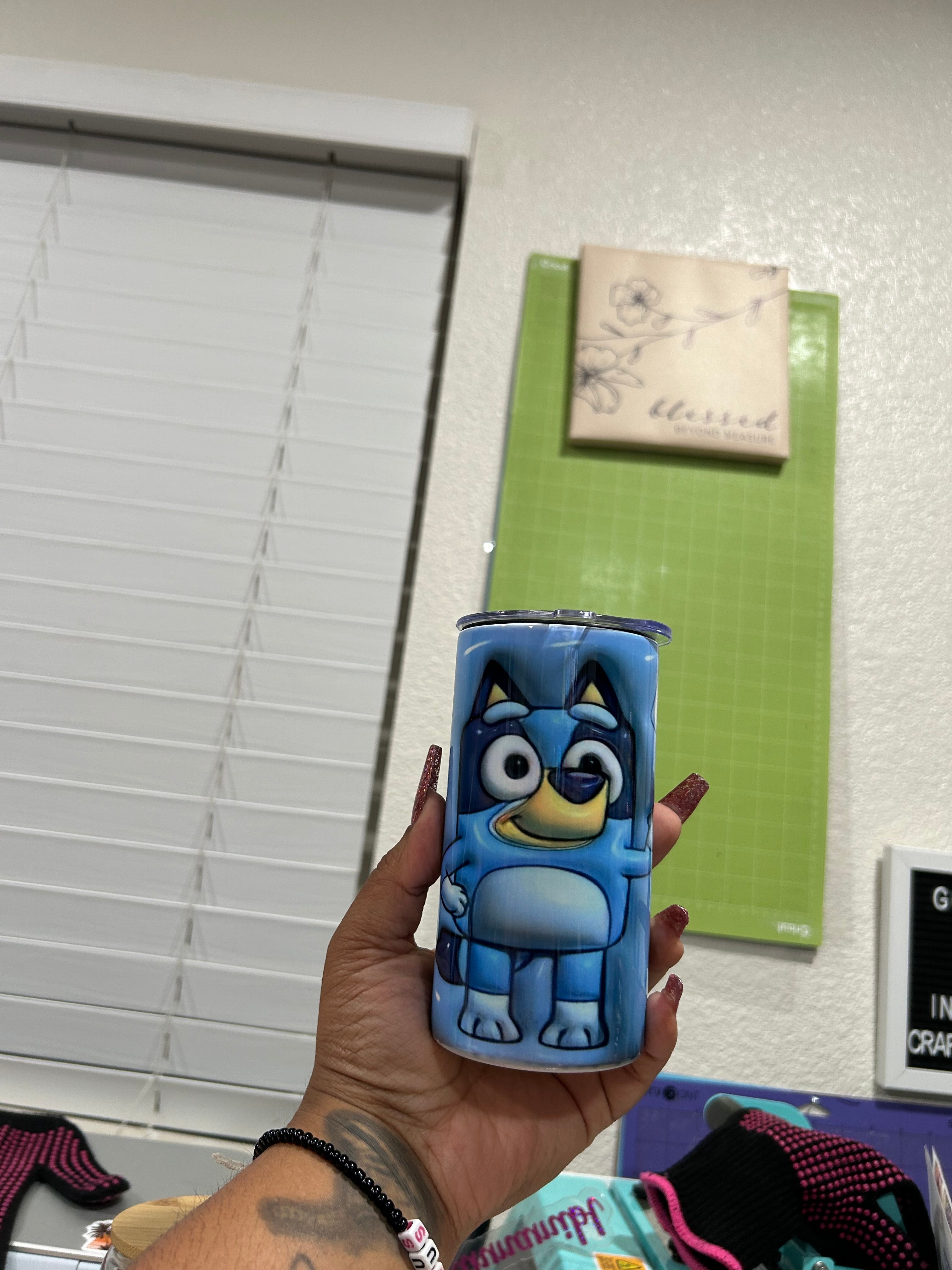 Blue Dog 12oz stainless steel sippy/tumbler