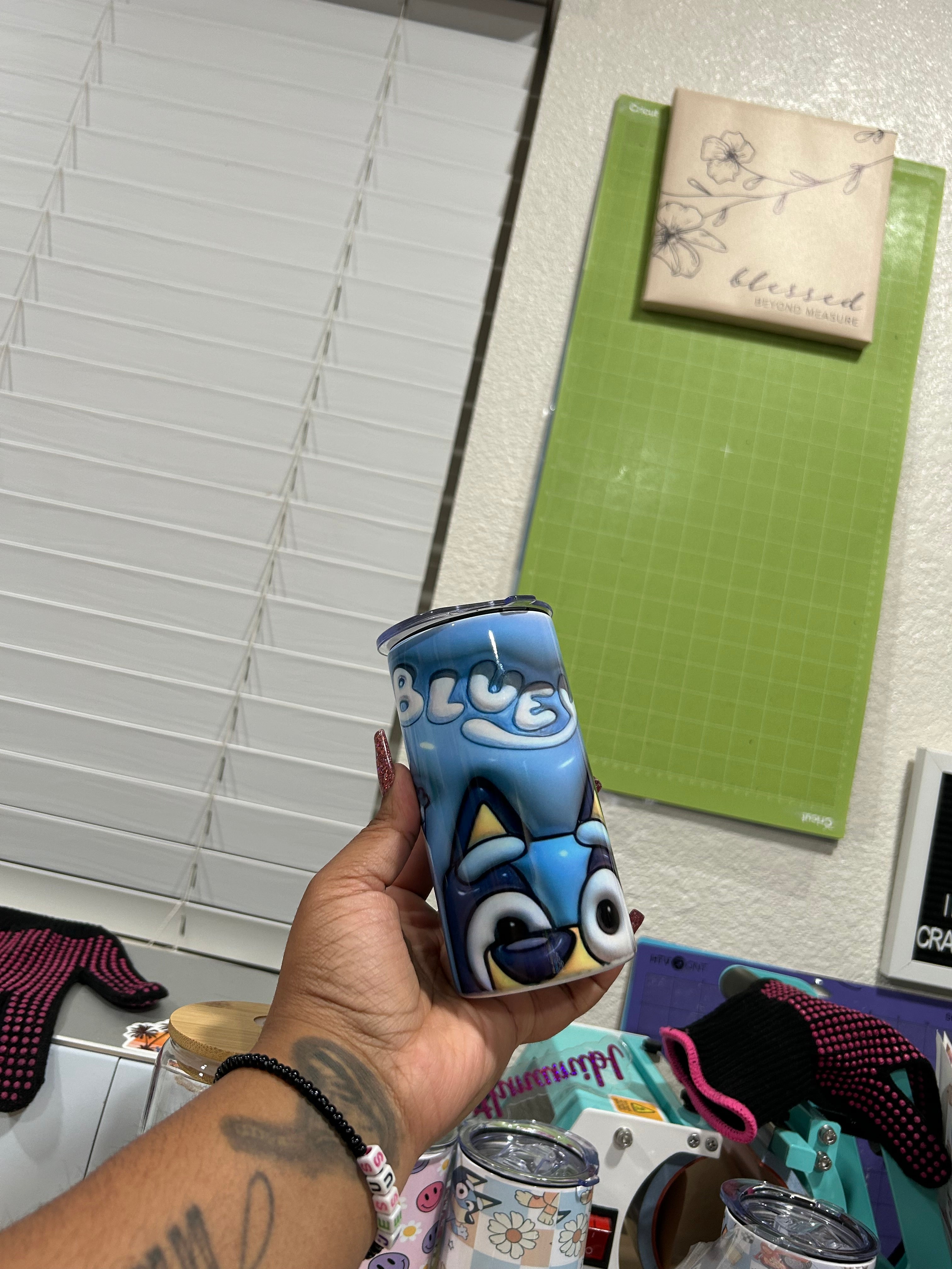 Blue Dog 12oz stainless steel sippy/tumbler