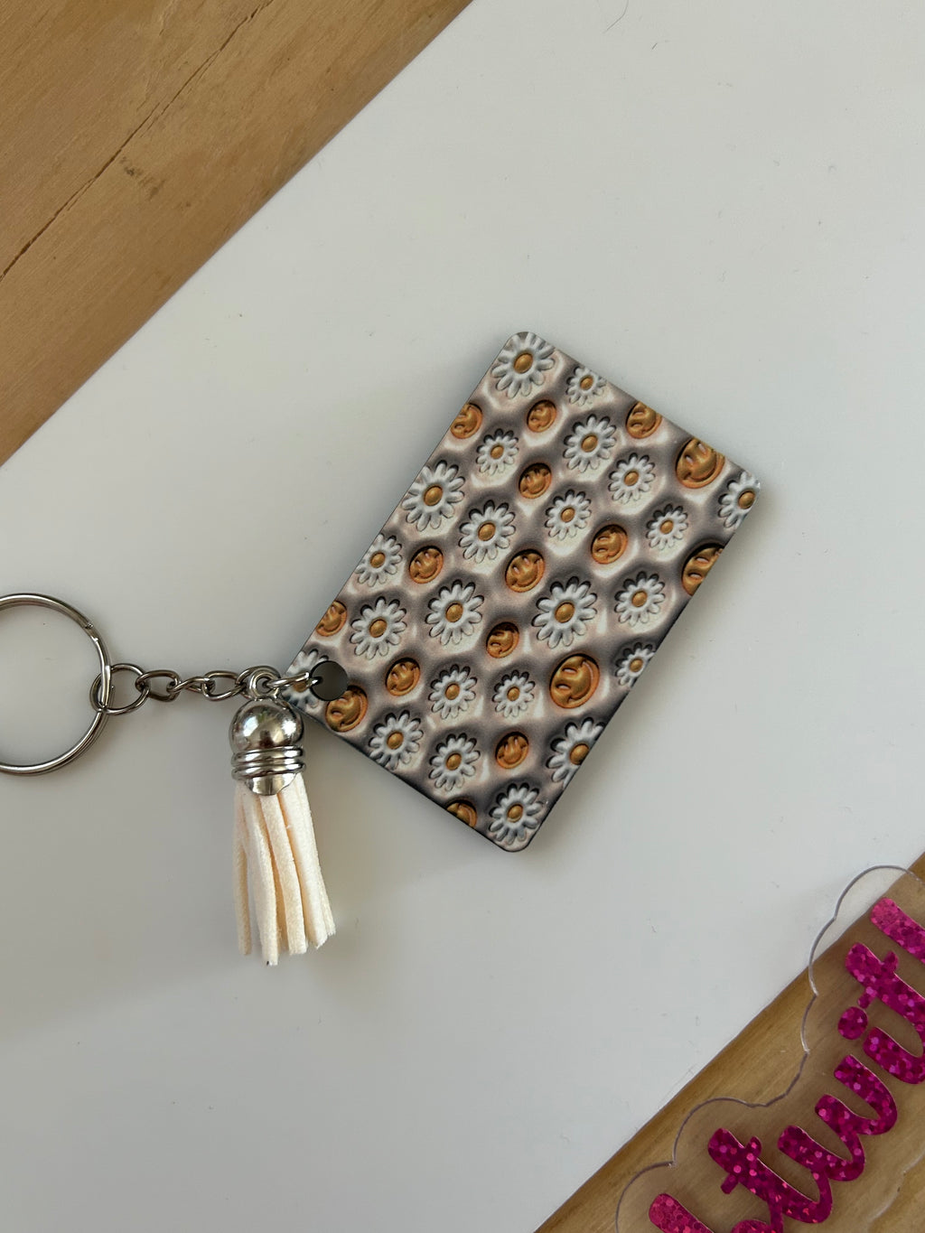 Sunshine and Daisies Keychain
