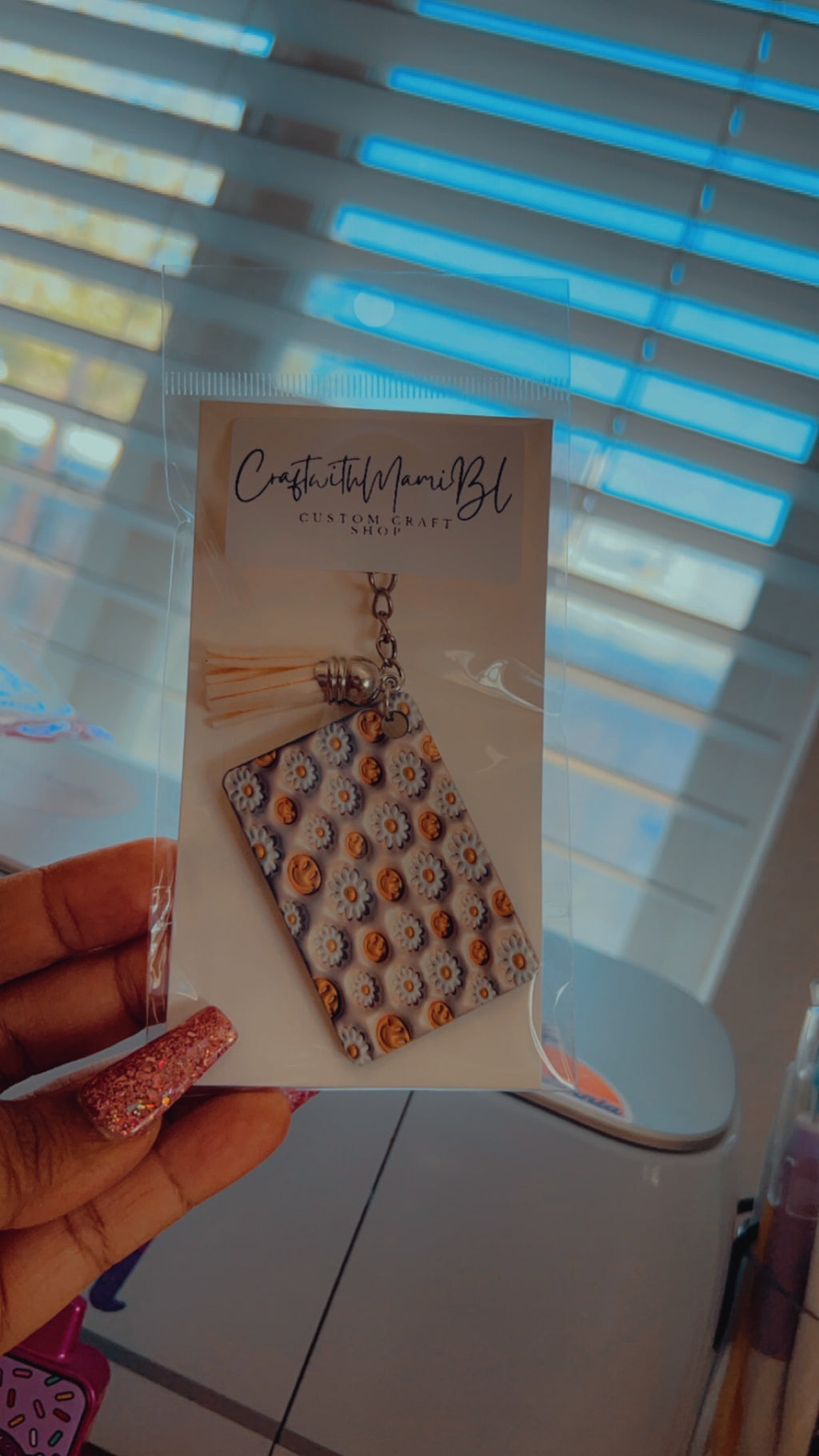 Sunshine and Daisies Keychain