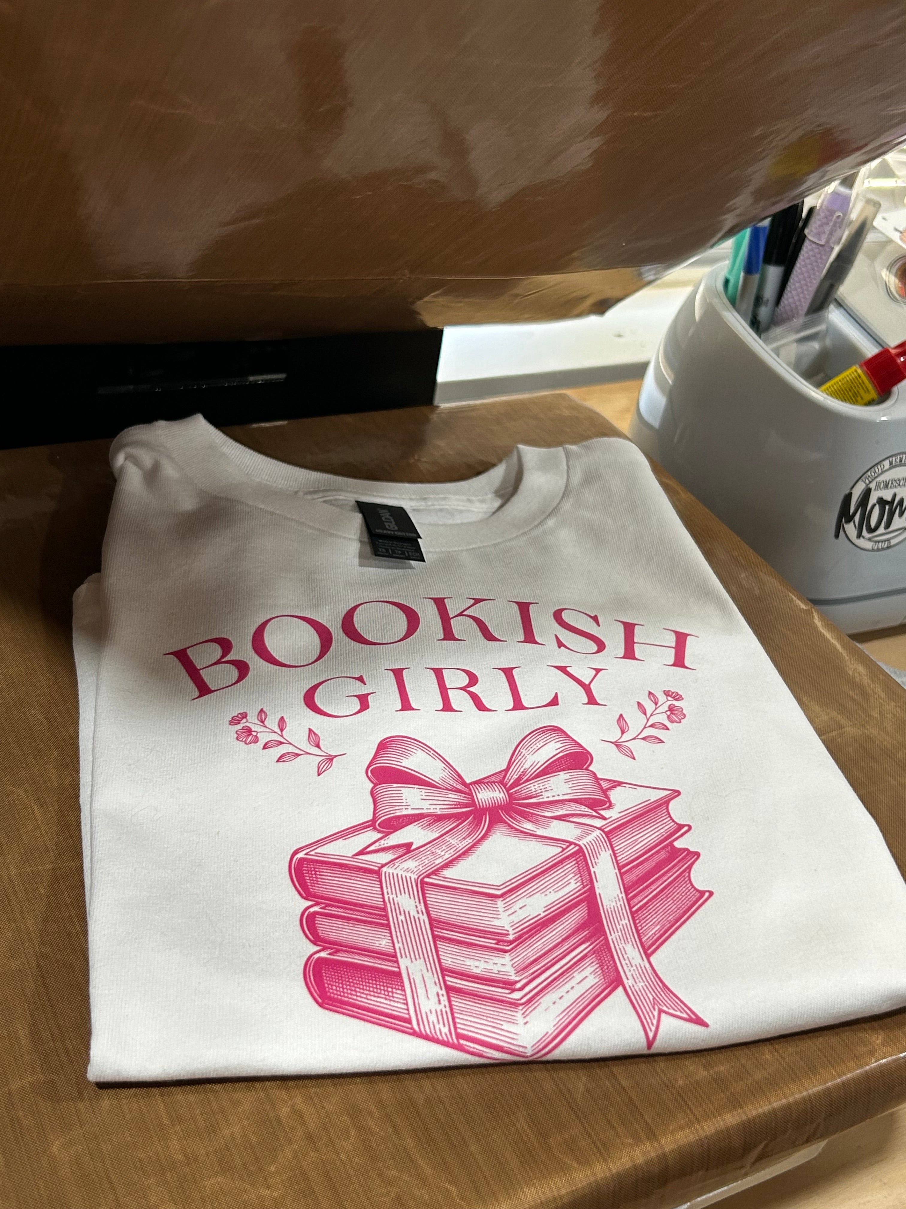 Bookish Girly Coquette bow shirt