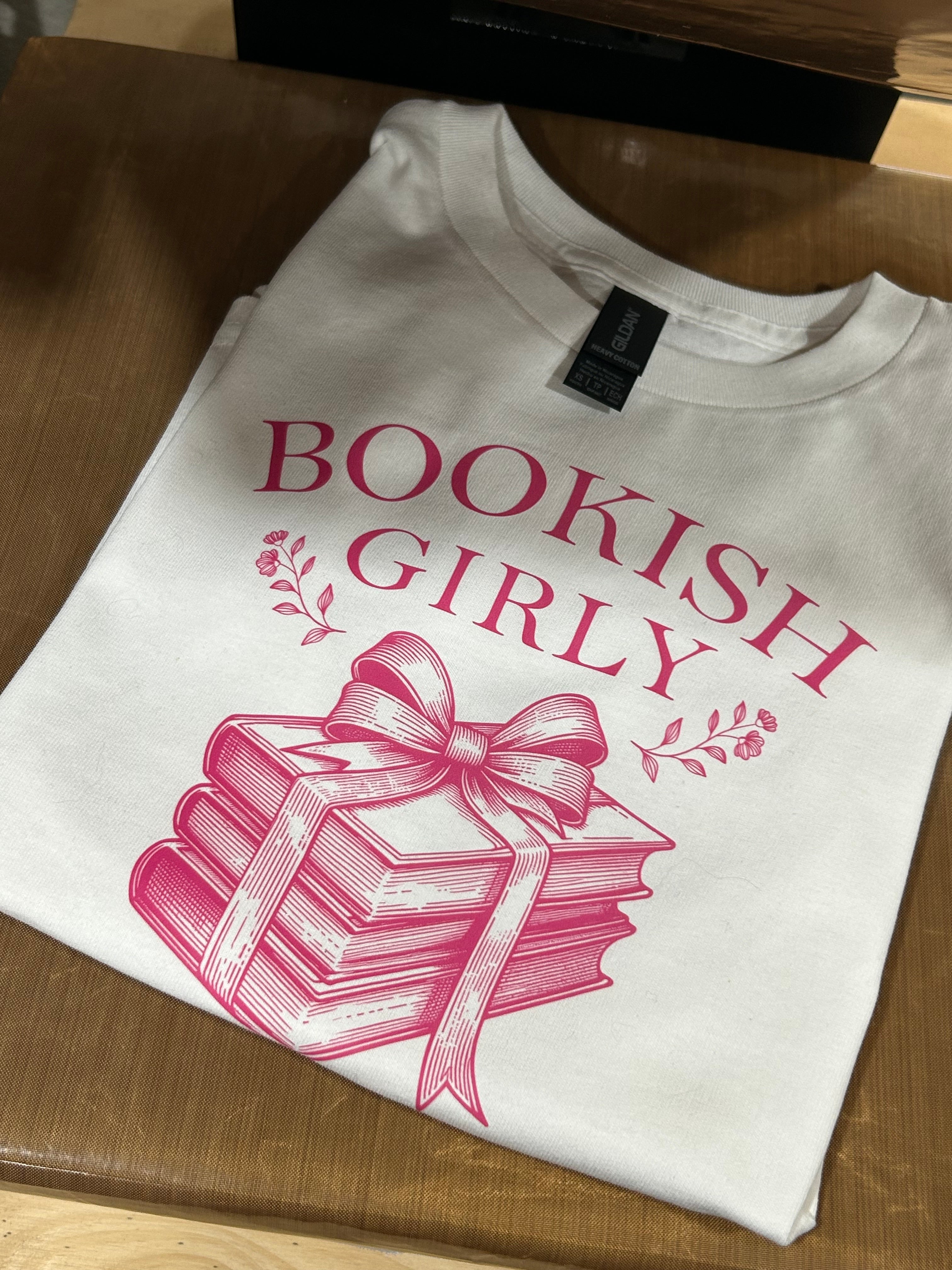 Bookish Girly Coquette bow shirt