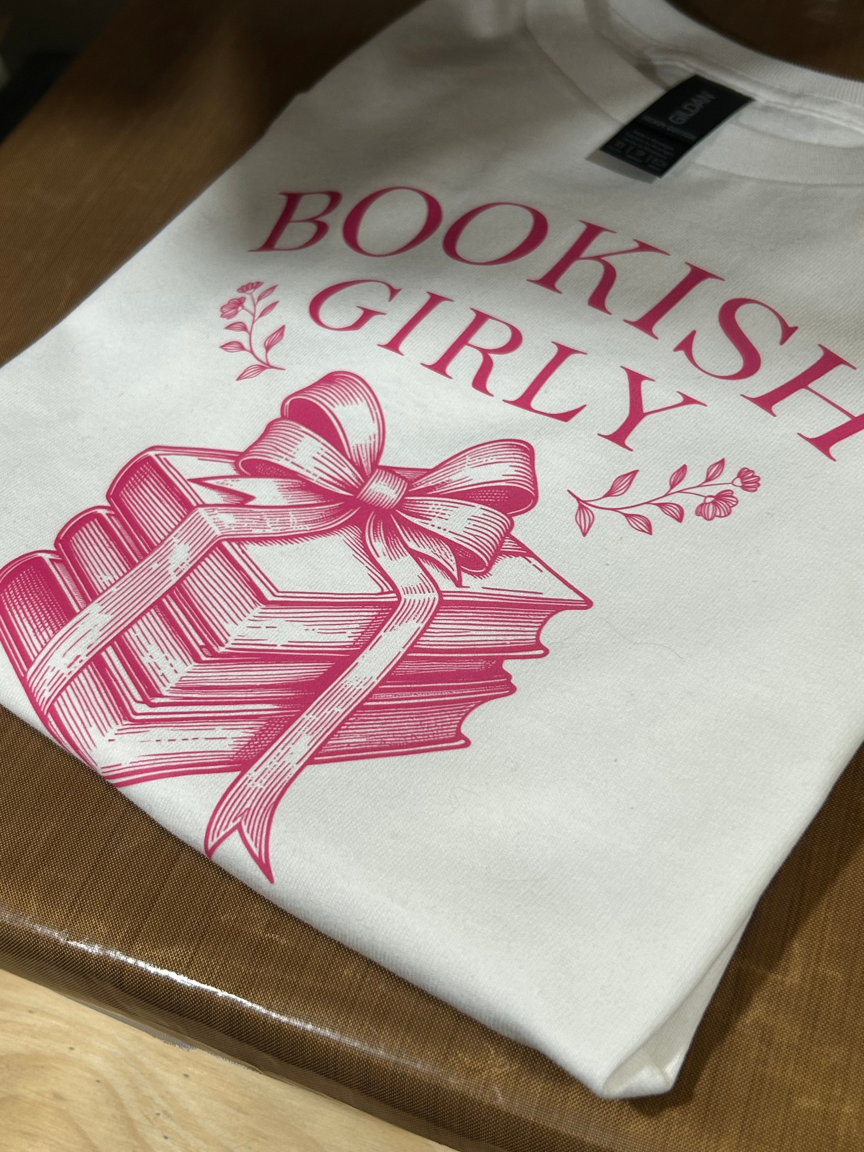 Bookish Girly Coquette bow shirt