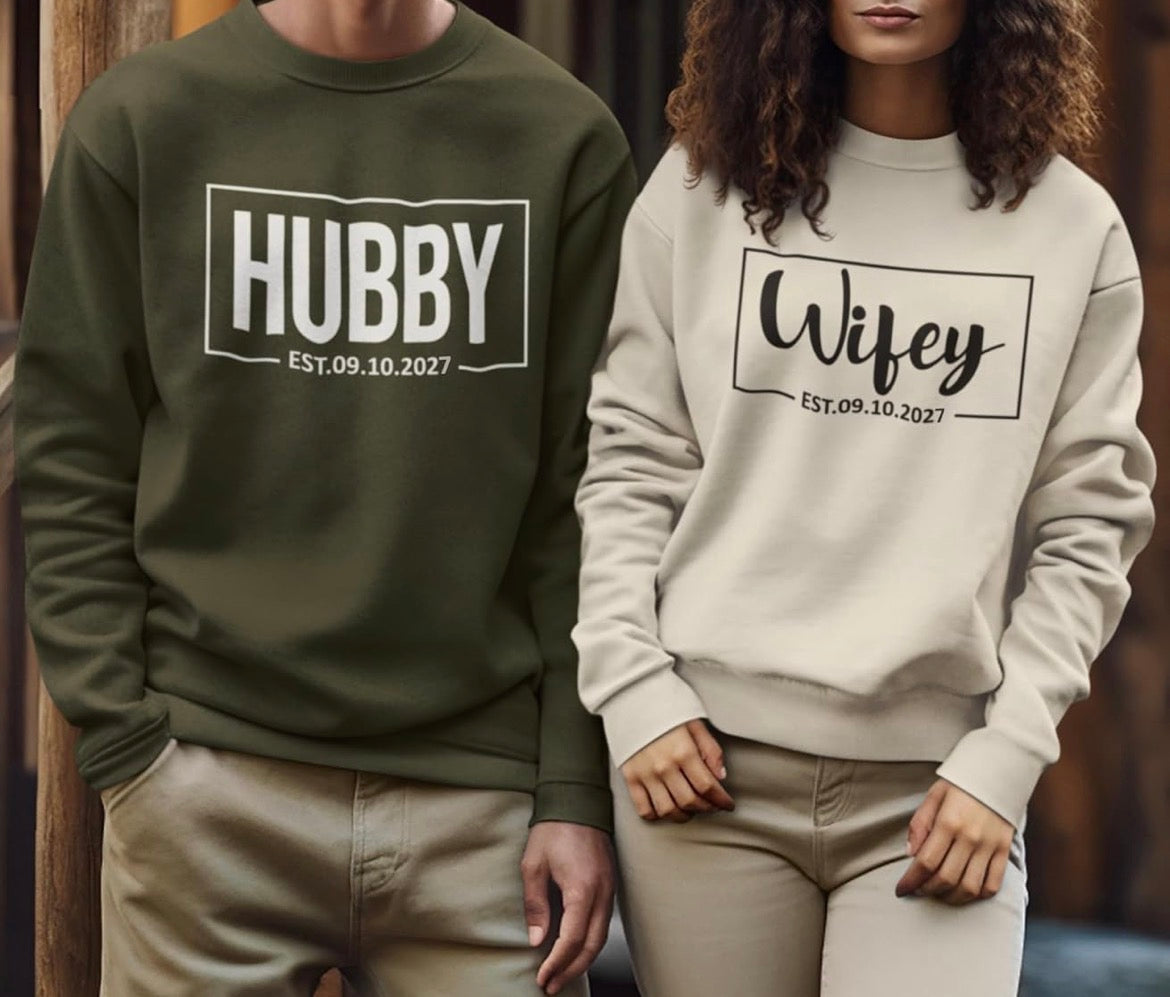 Wifey and Hubby Sweaters and Hoodies sets