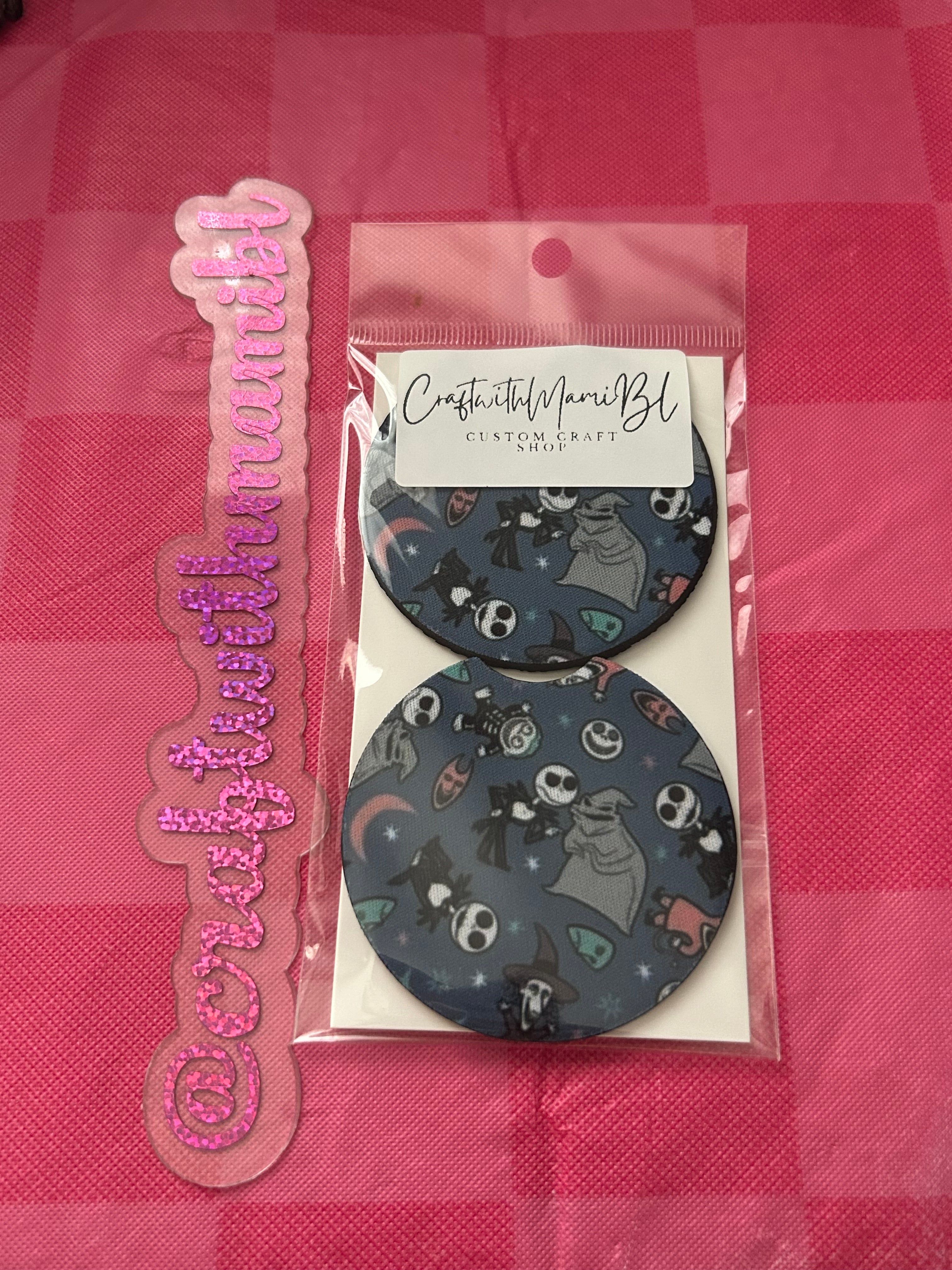 Nightmare Friends car coasters