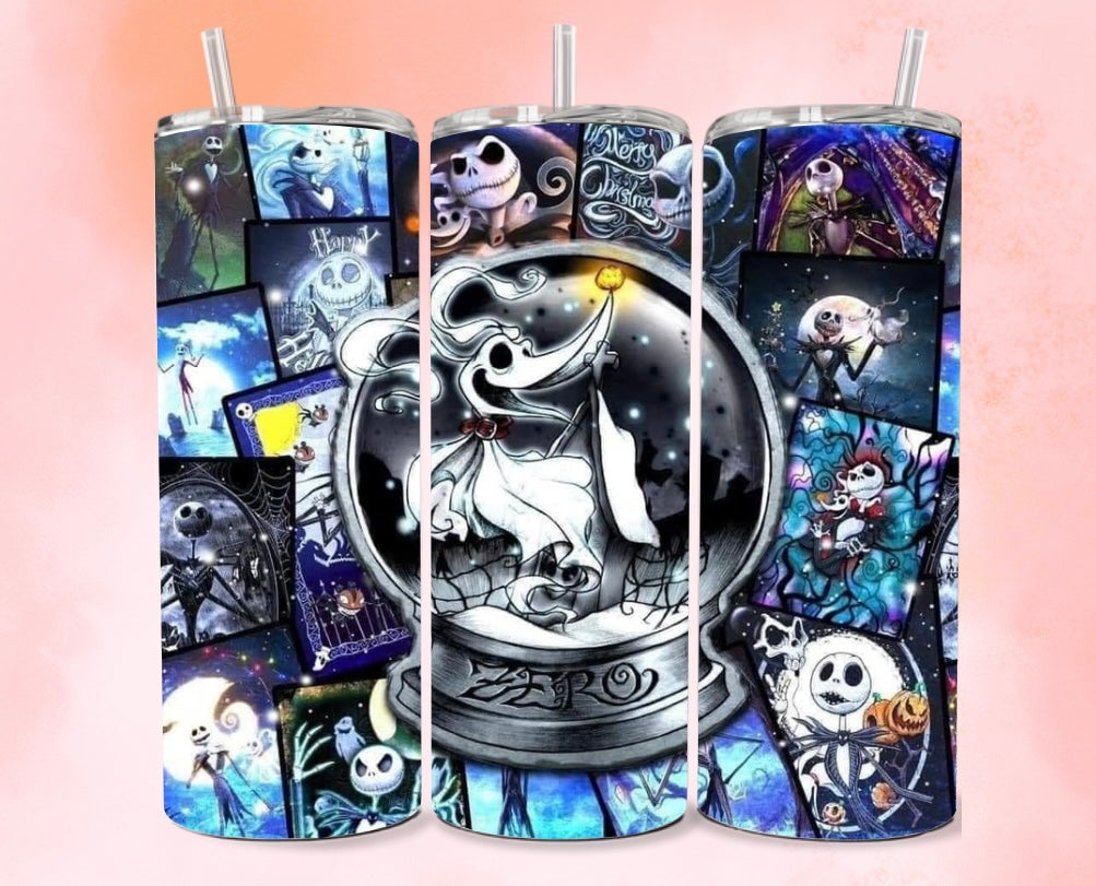 Snow Globe Jack highlights 20oz tumbler