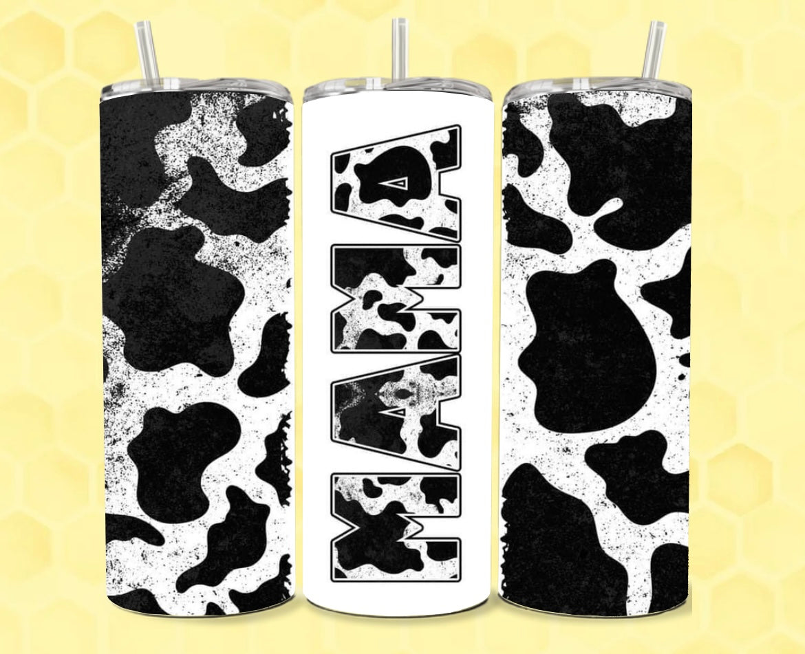 Cow Print Mama 20oz tumbler