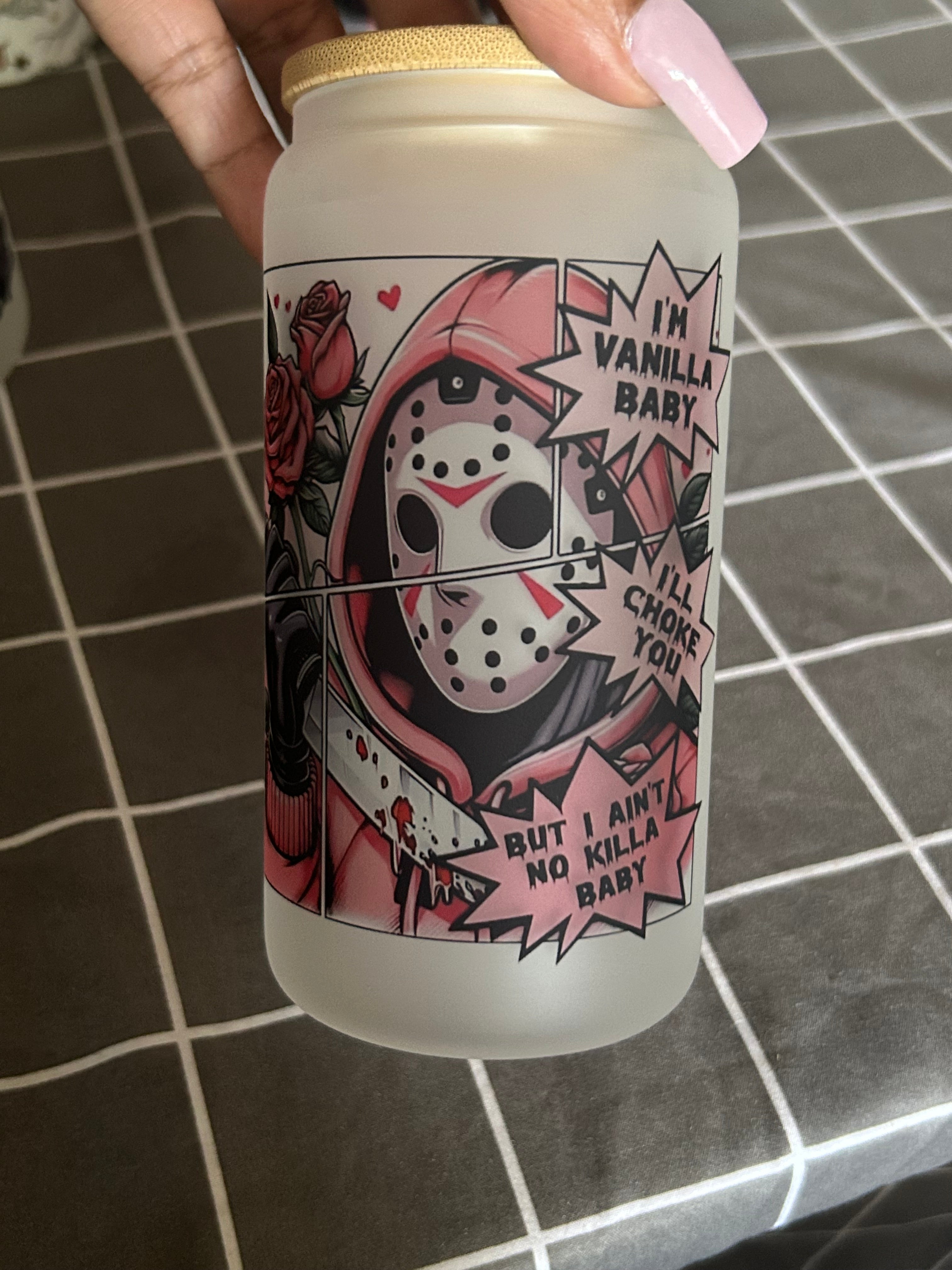 Im Vanilla Baby 16oz frosted glass cup