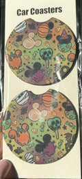 Spooky Treats car coasters