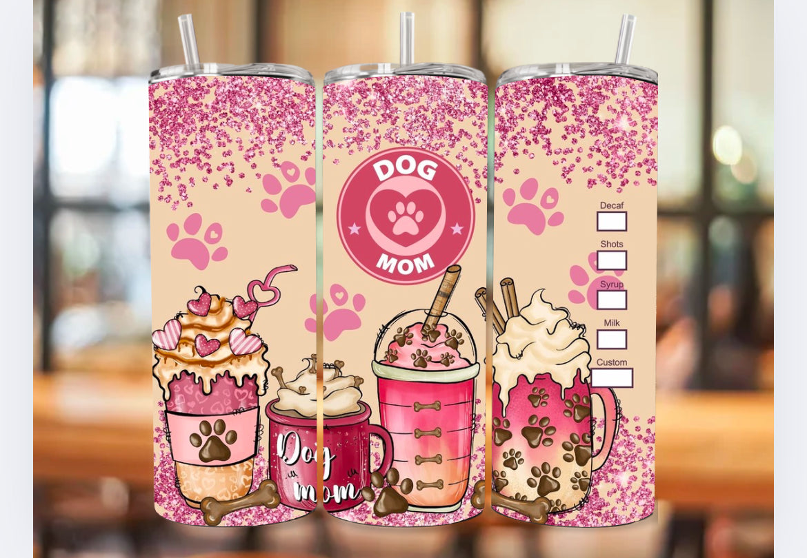 Dog Mom 20oz stainless steel tumbler