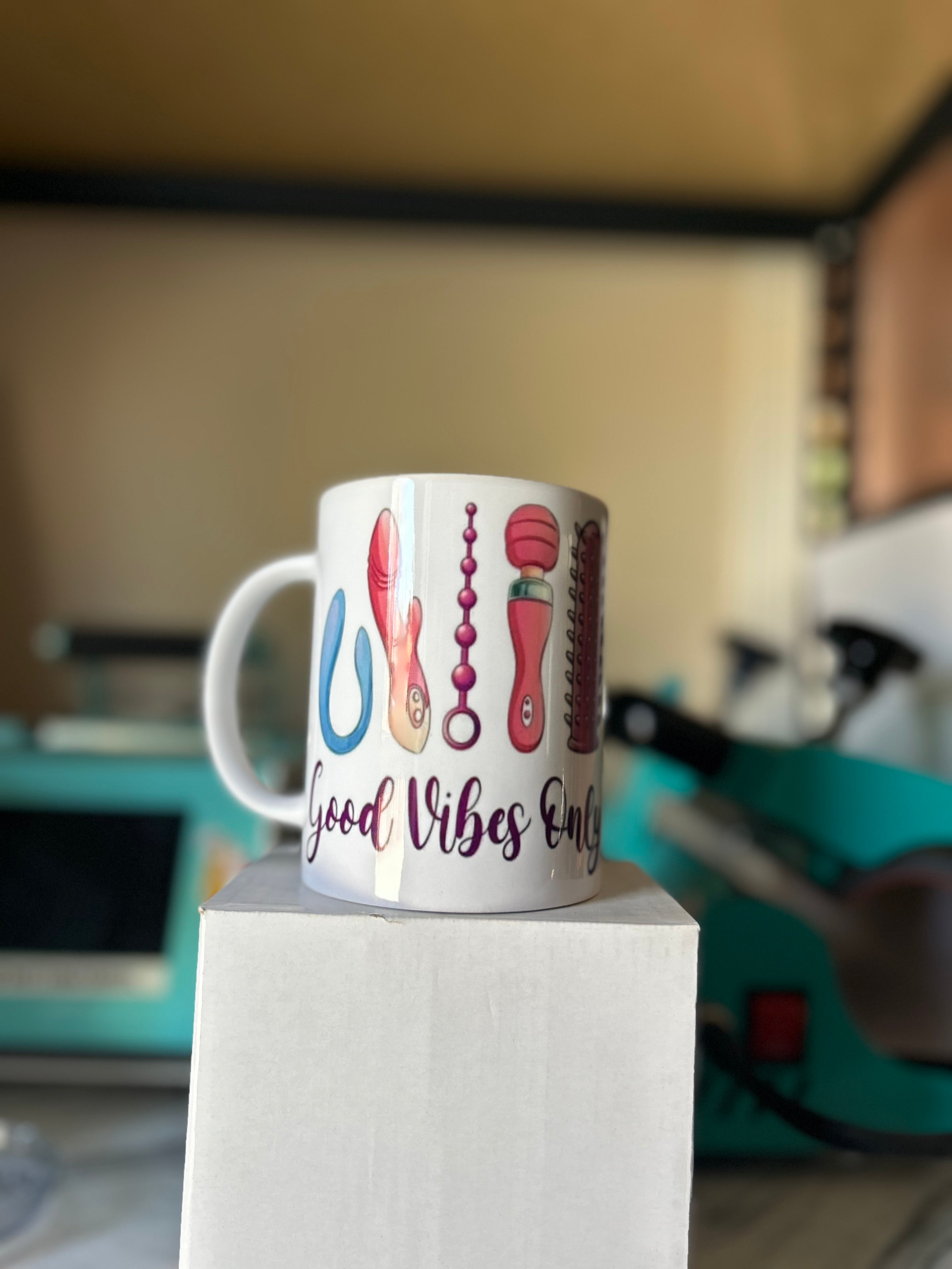 Good Vibes Only Mug (adult humor)