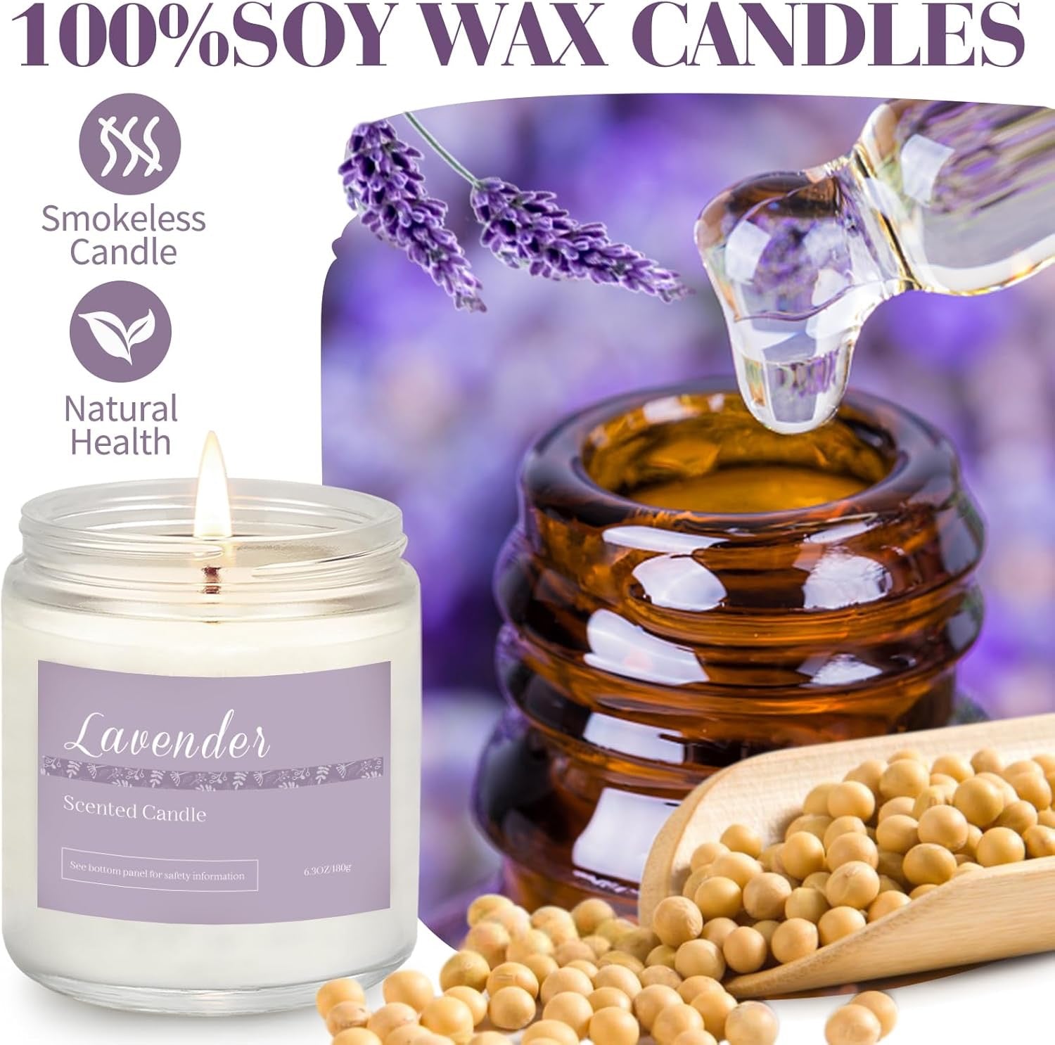 Natural Soy Candles 6.3oz
