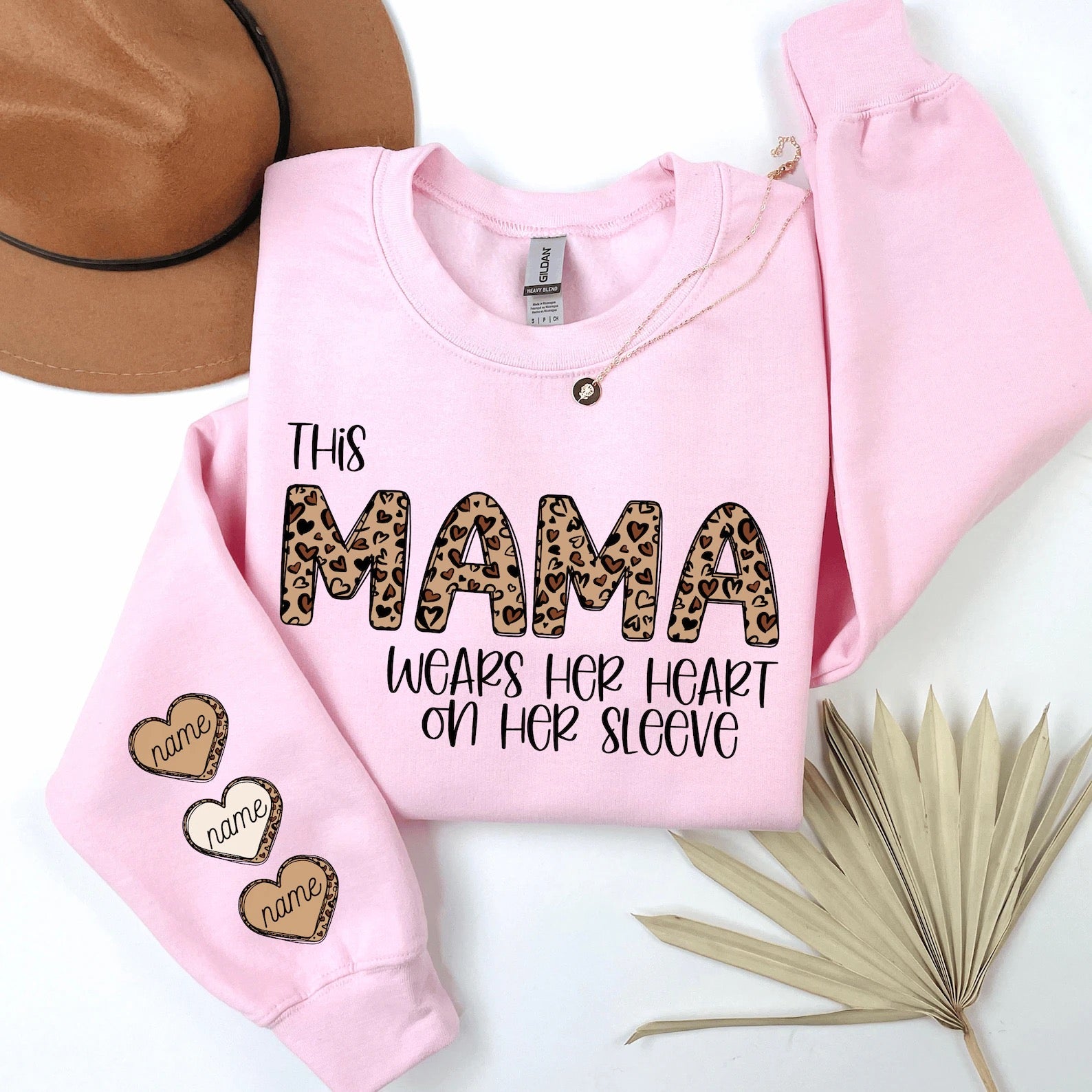 This MAMA wears her heart on her sleeve (Cheetah print)