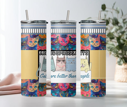 Anti-Depressants Cat/Dog 20oz tumbler