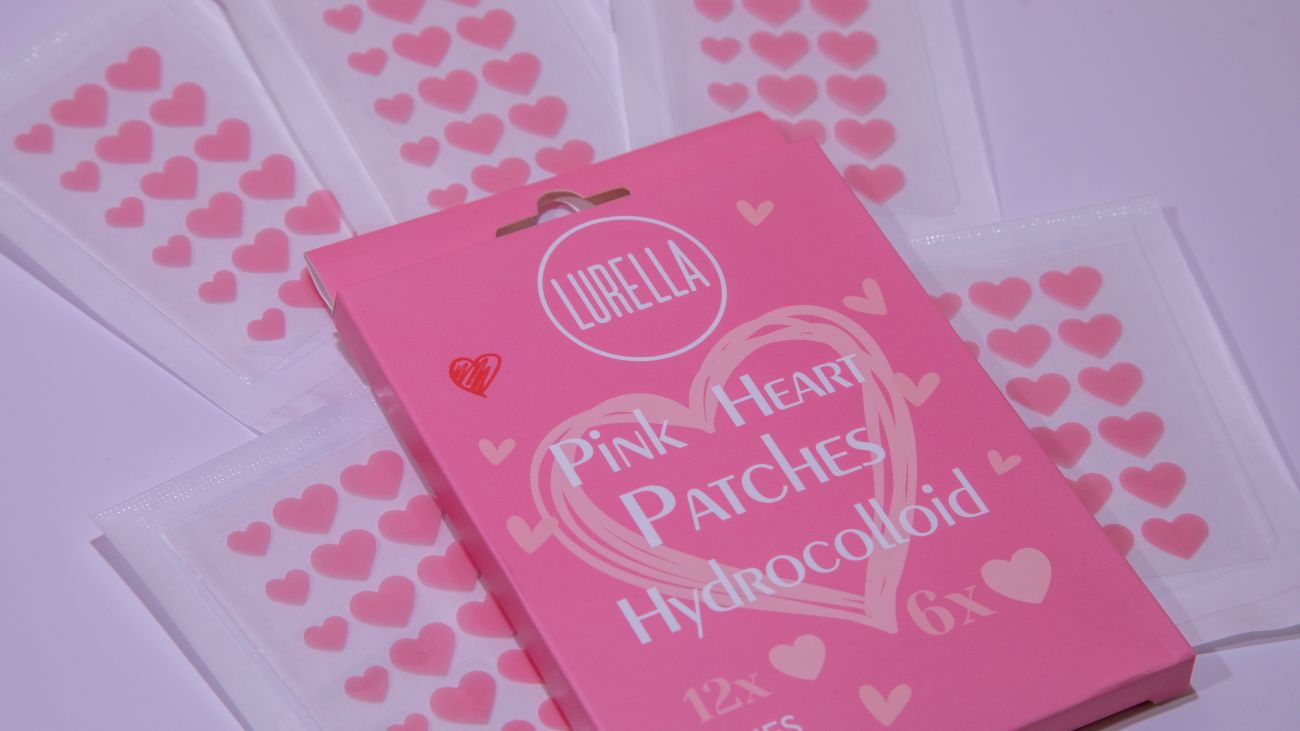 Pink Heart Pimple Patches
