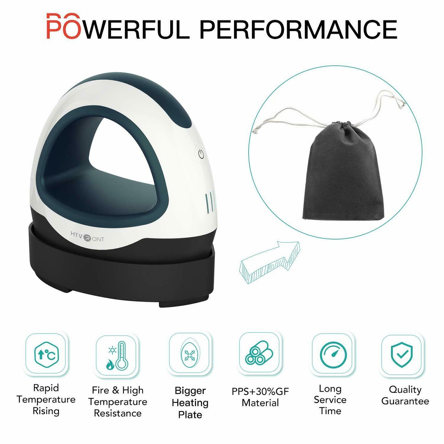 HTVRONT Portable MINI Heat Press Machine T-shirts Printing DIY Easy Heating Transfer Iron On HTV for Clothes Bags Hats Pads