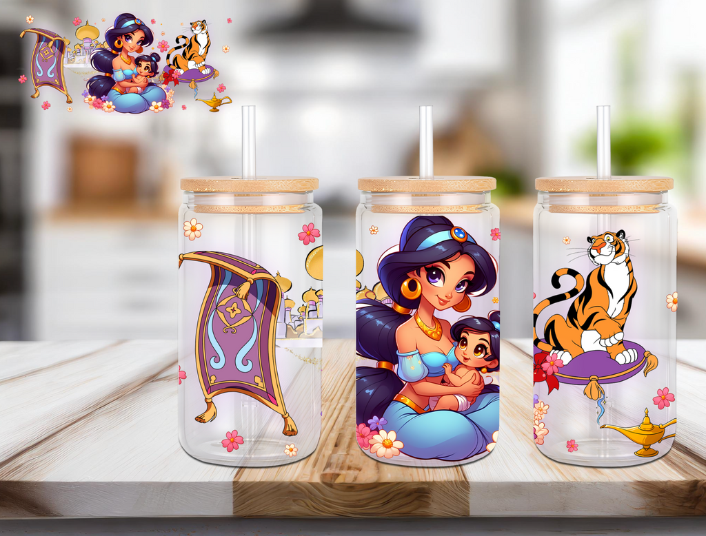 Queen's and Princesses 16oz glass cups