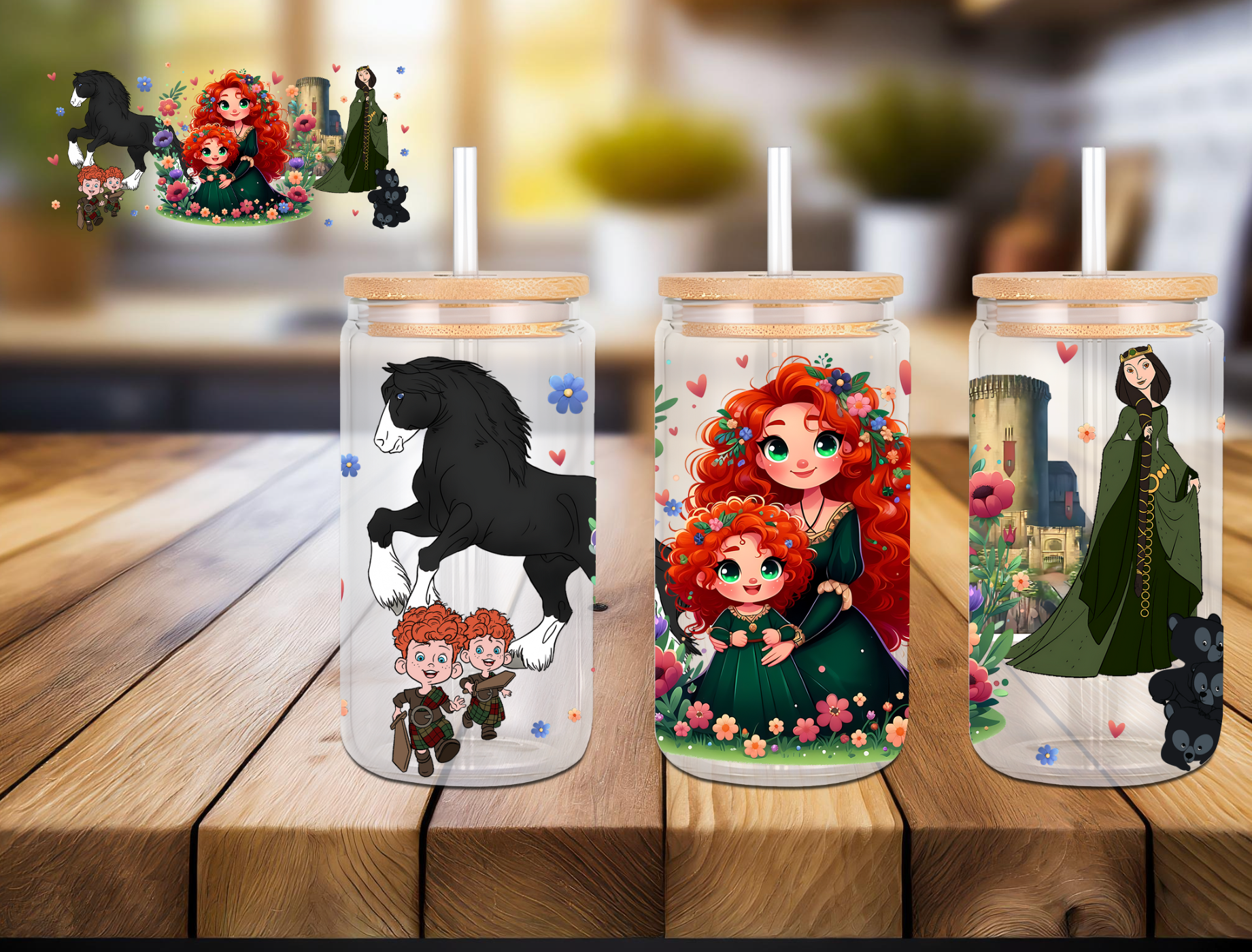 Queen's and Princesses 16oz glass cups